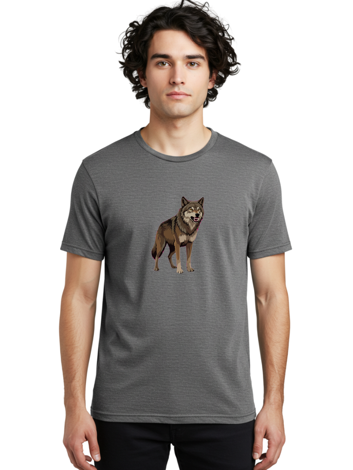 Wolf Men'S Graphic Tee, 100% Cotton, Comfortable Casual Summer Wear, Machine Washable, Vintage Camera, Old Camera, Antique Camera, Black Camera, Classic Photography, Photography Equipment, Nostalgic Device, Film Camera, Camera Art Bah390