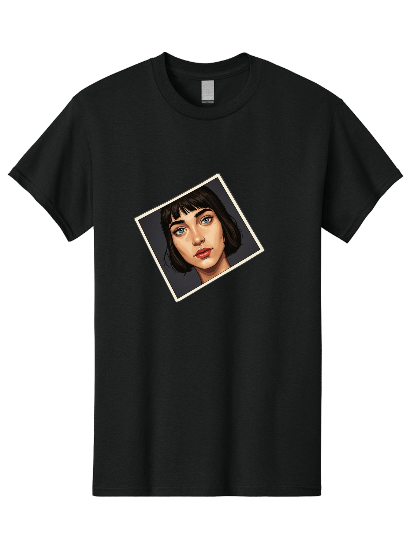 Woman-Portrait Men'S Graphic Tee, 100% Cotton, Comfortable Casual Summer Wear, Machine Washable, Vintage Camera, Old Camera, Antique Camera, Black Camera, Classic Photography, Photography Equipment, Nostalgic Device, Film Camera, Camera Art Bah394