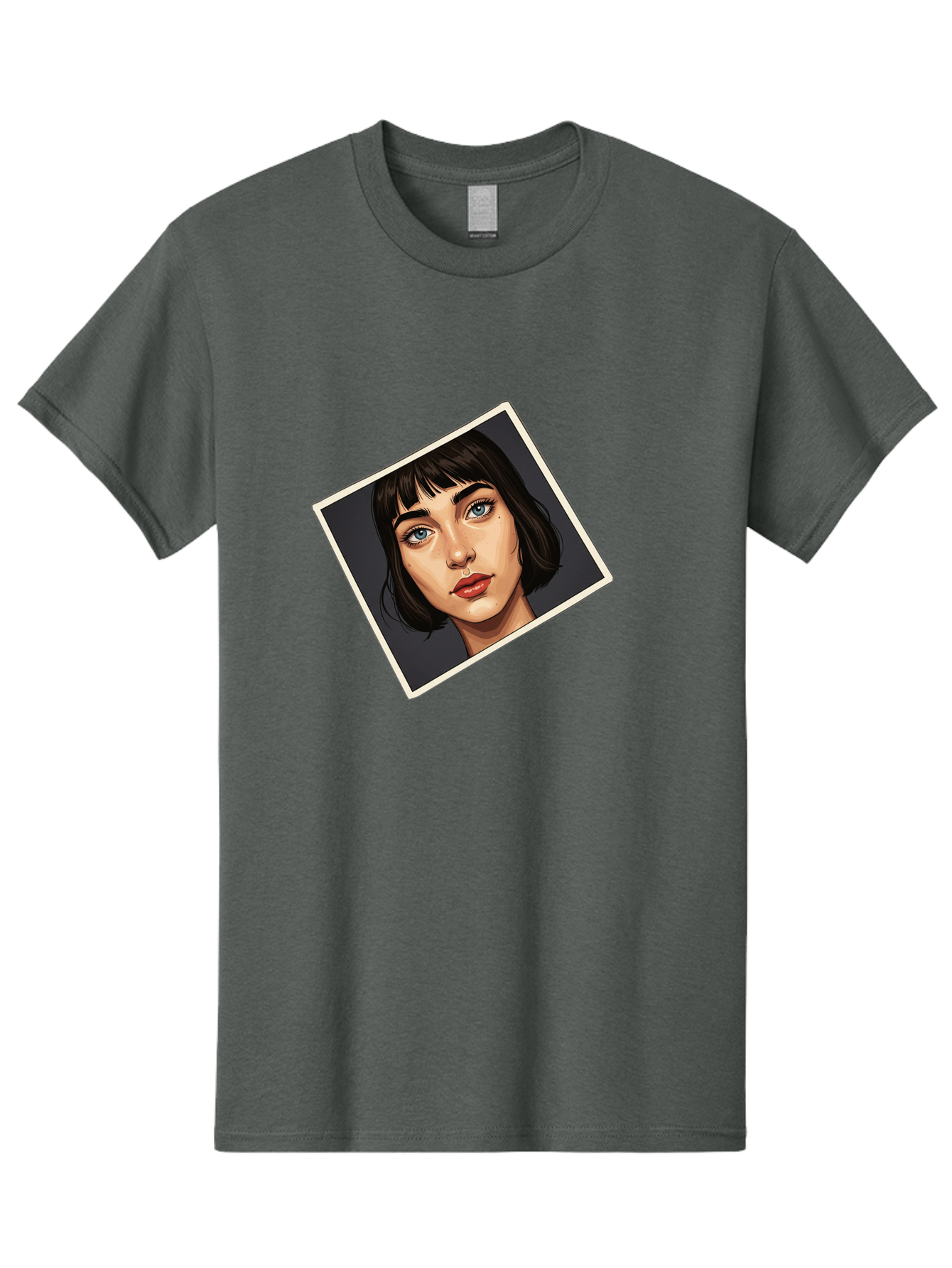 Woman-Portrait Men'S Graphic Tee, 100% Cotton, Comfortable Casual Summer Wear, Machine Washable, Vintage Camera, Old Camera, Antique Camera, Black Camera, Classic Photography, Photography Equipment, Nostalgic Device, Film Camera, Camera Art Bah394