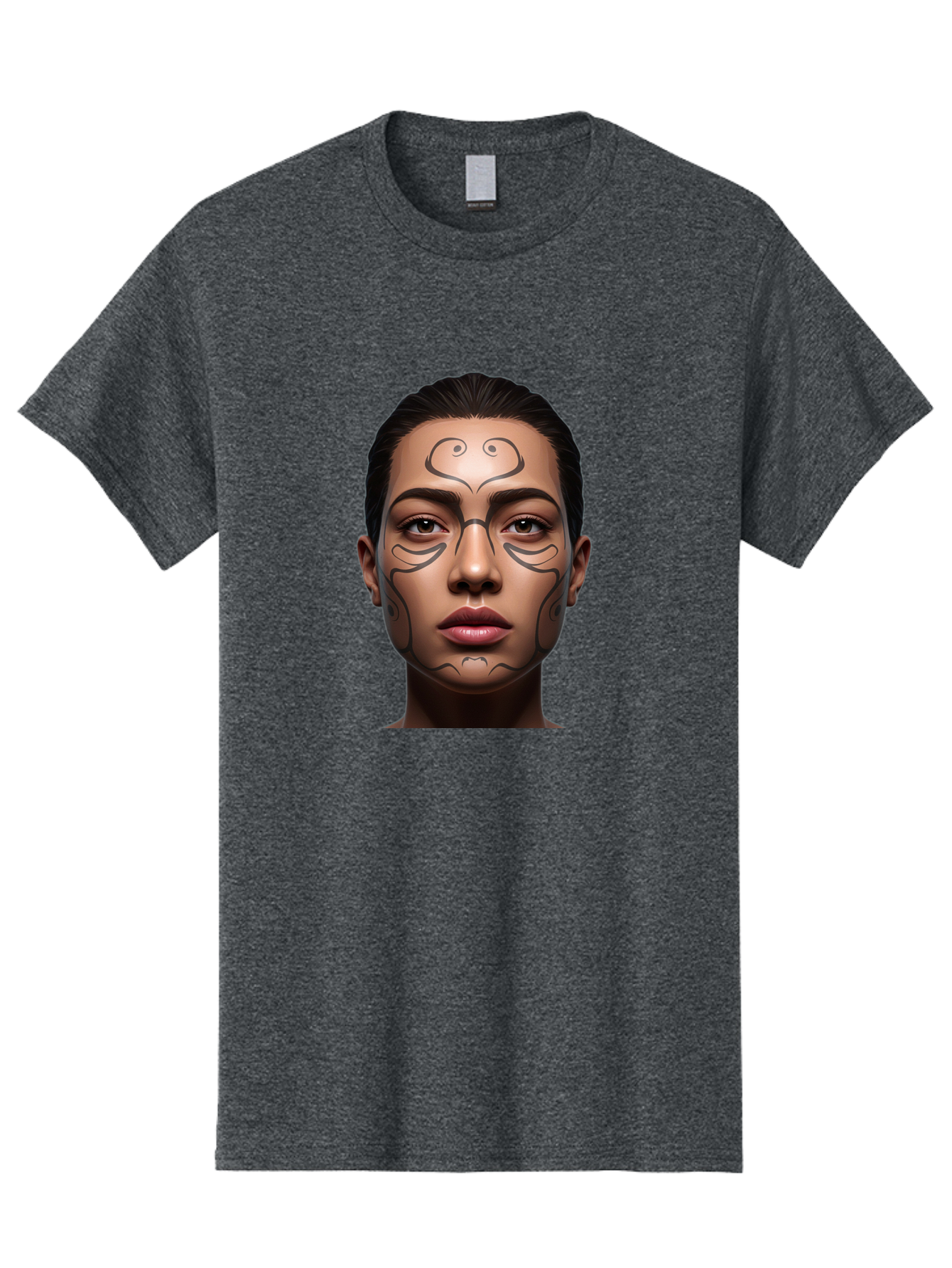 Woman-With-Tribal-Face-Paint Men'S Graphic Tee, 100% Cotton, Comfortable Casual Summer Wear, Machine Washable, Vintage Camera, Old Camera, Antique Camera, Black Camera, Classic Photography, Photography Equipment, Nostalgic Device, Film Camera, Bah396