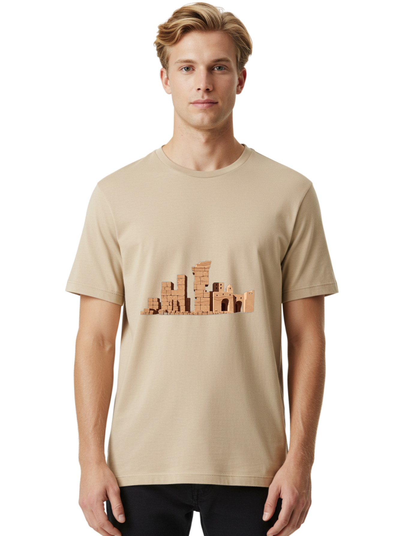 Wooden-Building-Blocks Men'S Graphic Tee, 100% Cotton, Comfortable Casual Summer Wear, Machine Washable, Vintage Camera, Old Camera, Antique Camera, Black Camera, Classic Photography, Photography Equipment, Nostalgic Device, Film Camera, Bah398