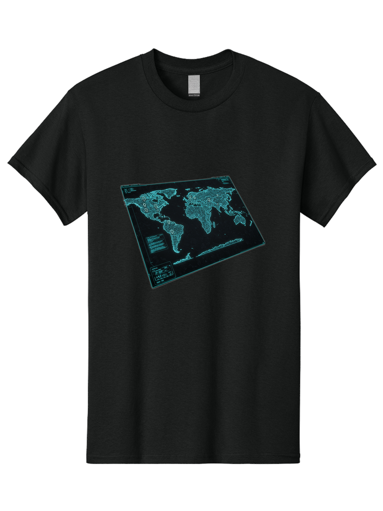 World-Map-1 Men'S Graphic Tee, 100% Cotton, Comfortable Casual Summer Wear, Machine Washable, Vintage Camera, Old Camera, Antique Camera, Black Camera, Classic Photography, Photography Equipment, Nostalgic Device, Film Camera, Camera Art Bah402