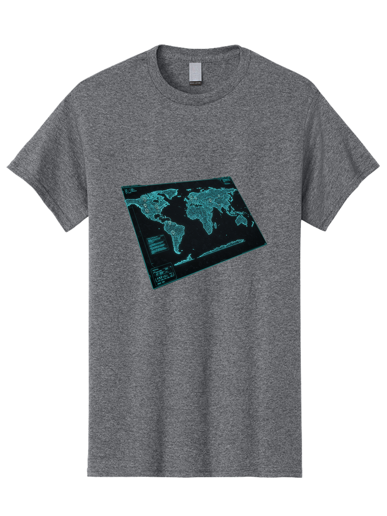 World-Map-1 Men'S Graphic Tee, 100% Cotton, Comfortable Casual Summer Wear, Machine Washable, Vintage Camera, Old Camera, Antique Camera, Black Camera, Classic Photography, Photography Equipment, Nostalgic Device, Film Camera, Camera Art Bah402