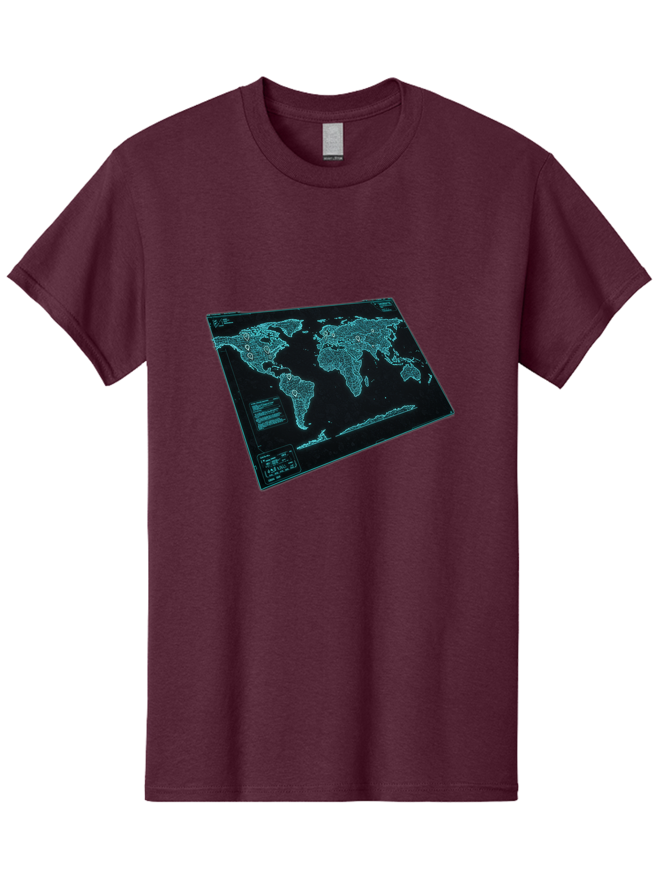 World-Map-1 Men'S Graphic Tee, 100% Cotton, Comfortable Casual Summer Wear, Machine Washable, Vintage Camera, Old Camera, Antique Camera, Black Camera, Classic Photography, Photography Equipment, Nostalgic Device, Film Camera, Camera Art Bah402