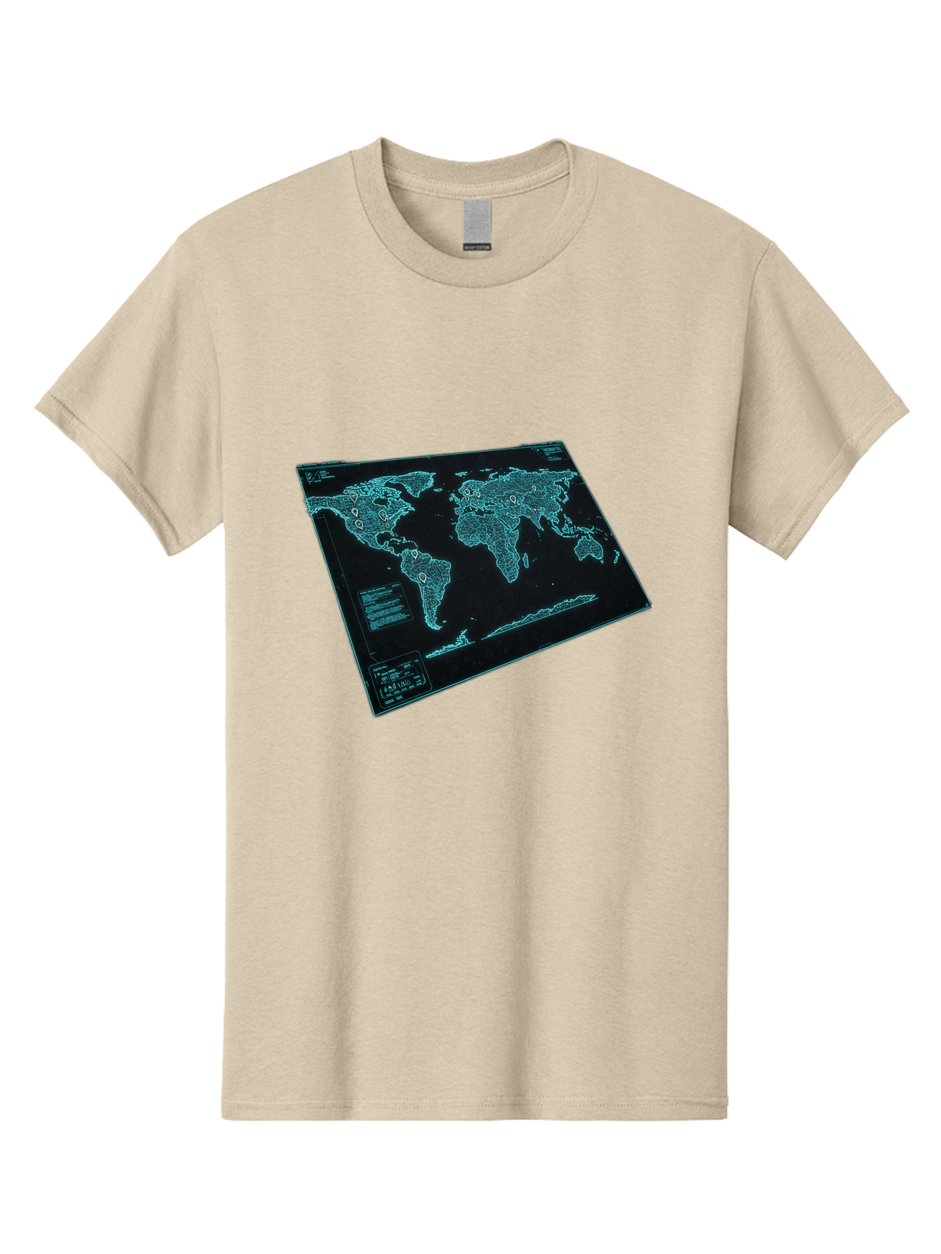 World-Map-1 Men'S Graphic Tee, 100% Cotton, Comfortable Casual Summer Wear, Machine Washable, Vintage Camera, Old Camera, Antique Camera, Black Camera, Classic Photography, Photography Equipment, Nostalgic Device, Film Camera, Camera Art Bah402