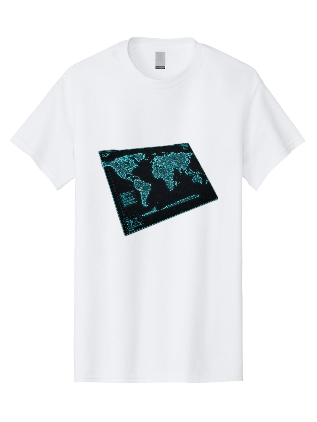 World-Map-1 Men'S Graphic Tee, 100% Cotton, Comfortable Casual Summer Wear, Machine Washable, Vintage Camera, Old Camera, Antique Camera, Black Camera, Classic Photography, Photography Equipment, Nostalgic Device, Film Camera, Camera Art Bah402