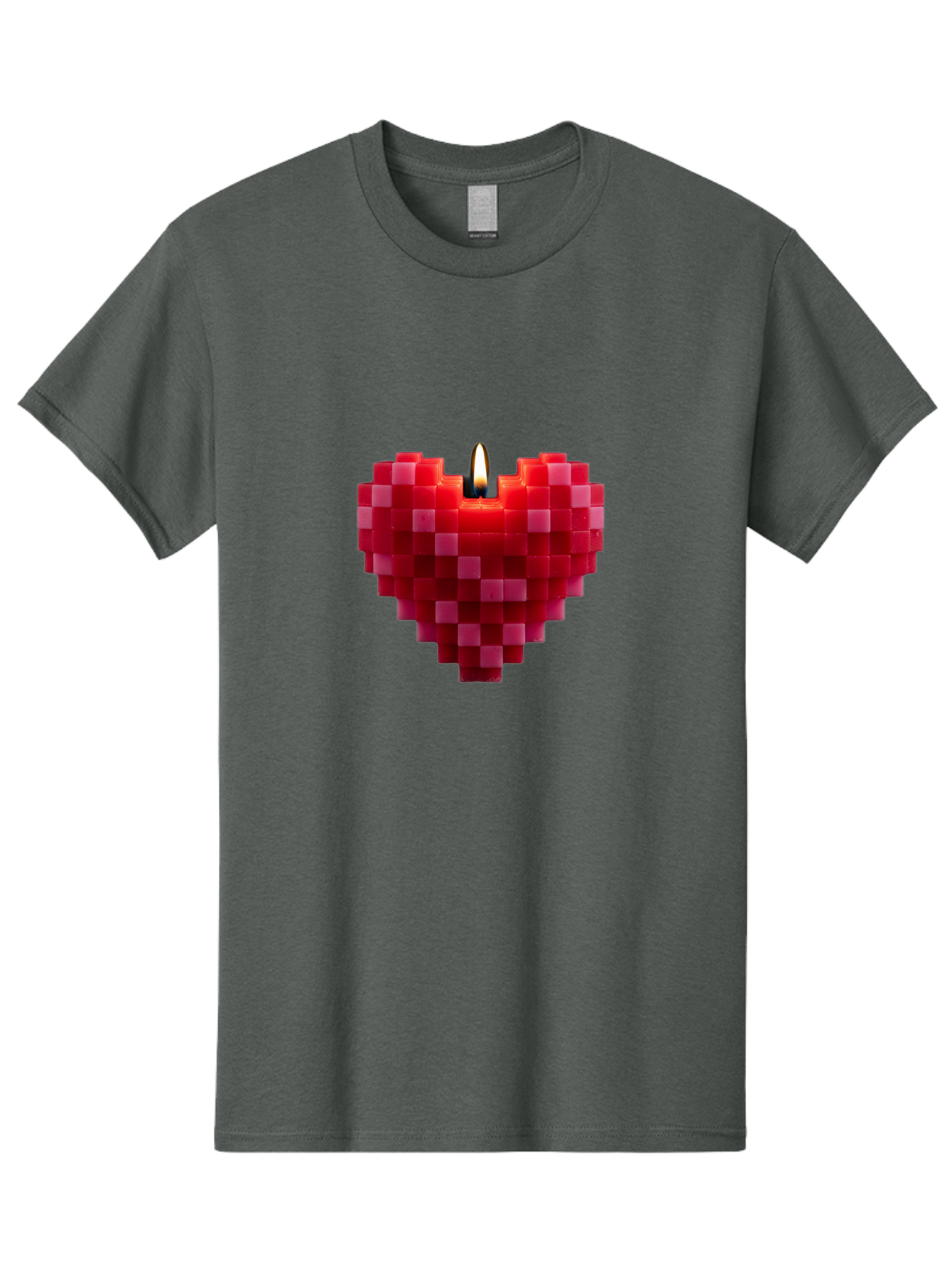 3D-Red-Heart-Candle Men'S Graphic Tee, 100% Cotton, Comfortable Casual Summer Wear, Machine Washable, Vintage Camera, Old Camera, Antique Camera, Black Camera, Classic Photography, Photography Equipment, Nostalgic Device, Film Camera, Bah419