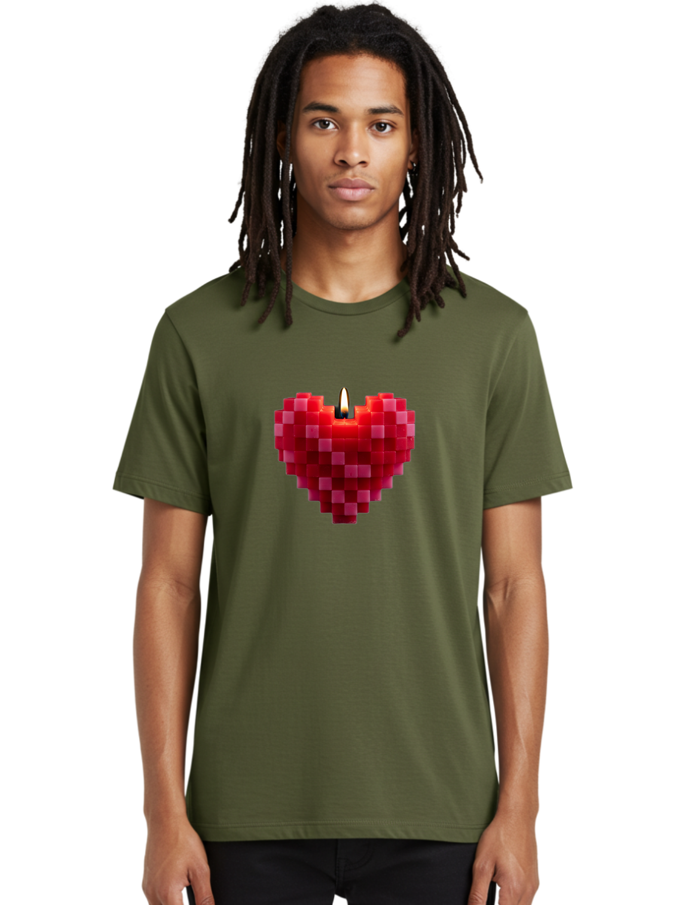 3D-Red-Heart-Candle Men'S Graphic Tee, 100% Cotton, Comfortable Casual Summer Wear, Machine Washable, Vintage Camera, Old Camera, Antique Camera, Black Camera, Classic Photography, Photography Equipment, Nostalgic Device, Film Camera, Bah419