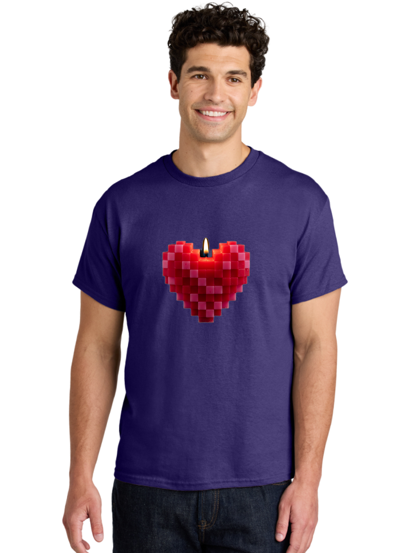 3D-Red-Heart-Candle Men'S Graphic Tee, 100% Cotton, Comfortable Casual Summer Wear, Machine Washable, Vintage Camera, Old Camera, Antique Camera, Black Camera, Classic Photography, Photography Equipment, Nostalgic Device, Film Camera, Bah419