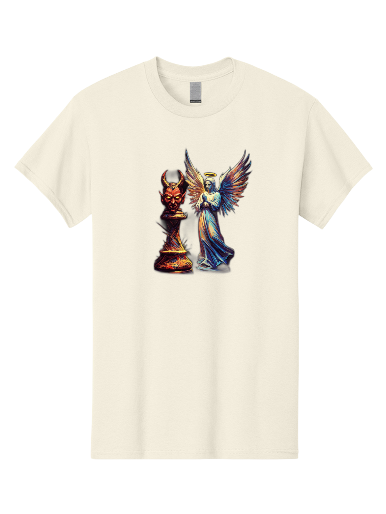 Angel-And-Devil-Chess-Pieces Men'S Graphic Tee, 100% Cotton, Comfortable Casual Summer Wear, Machine Washable, Vintage Camera, Old Camera, Antique Camera, Black Camera, Classic Photography, Photography Equipment, Nostalgic Device, Film Camera, Bah424