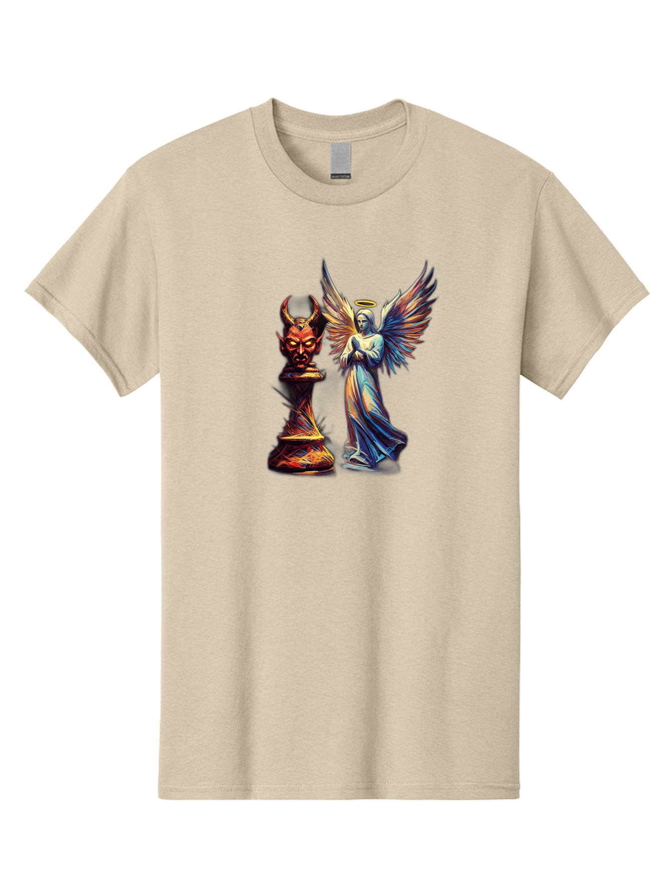 Angel-And-Devil-Chess-Pieces Men'S Graphic Tee, 100% Cotton, Comfortable Casual Summer Wear, Machine Washable, Vintage Camera, Old Camera, Antique Camera, Black Camera, Classic Photography, Photography Equipment, Nostalgic Device, Film Camera, Bah424