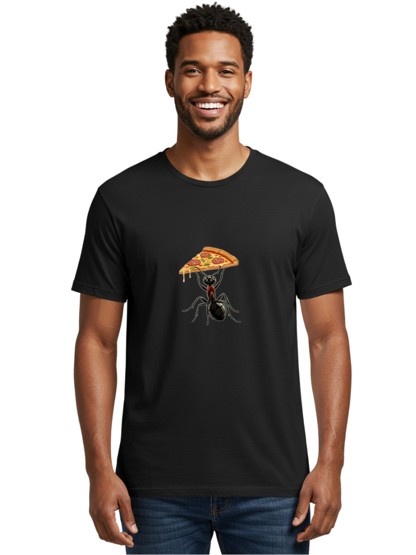 Ant-Carrying-Pizza-Slice-3 Men'S Graphic Tee, 100% Cotton, Comfortable Casual Summer Wear, Machine Washable, Vintage Camera, Old Camera, Antique Camera, Black Camera, Classic Photography, Photography Equipment, Nostalgic Device, Film Camera, Bah440