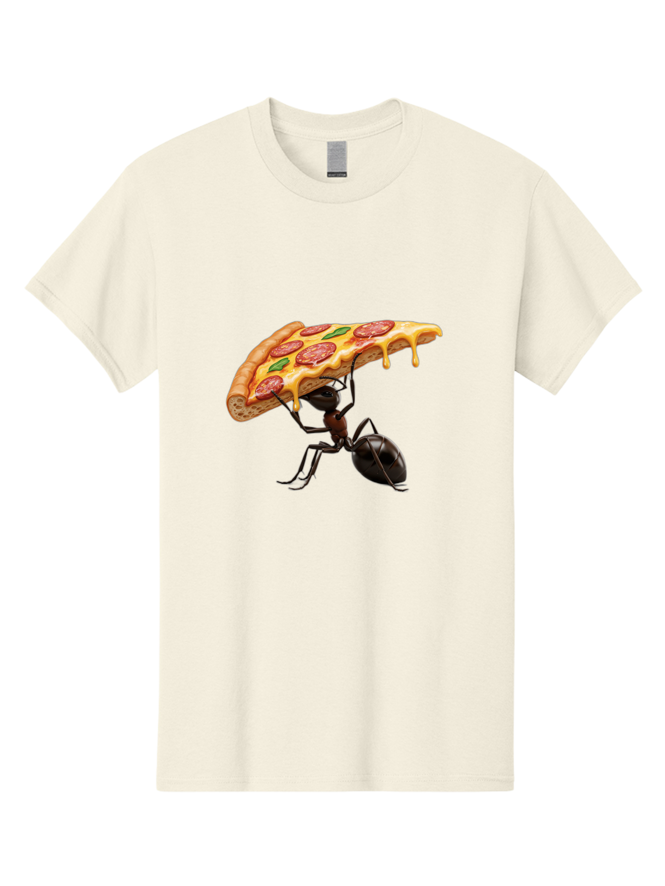 Ant-Holding-Pizza Men'S Graphic Tee, 100% Cotton, Comfortable Casual Summer Wear, Machine Washable, Vintage Camera, Old Camera, Antique Camera, Black Camera, Classic Photography, Photography Equipment, Nostalgic Device, Film Camera, Camera Art Bah446