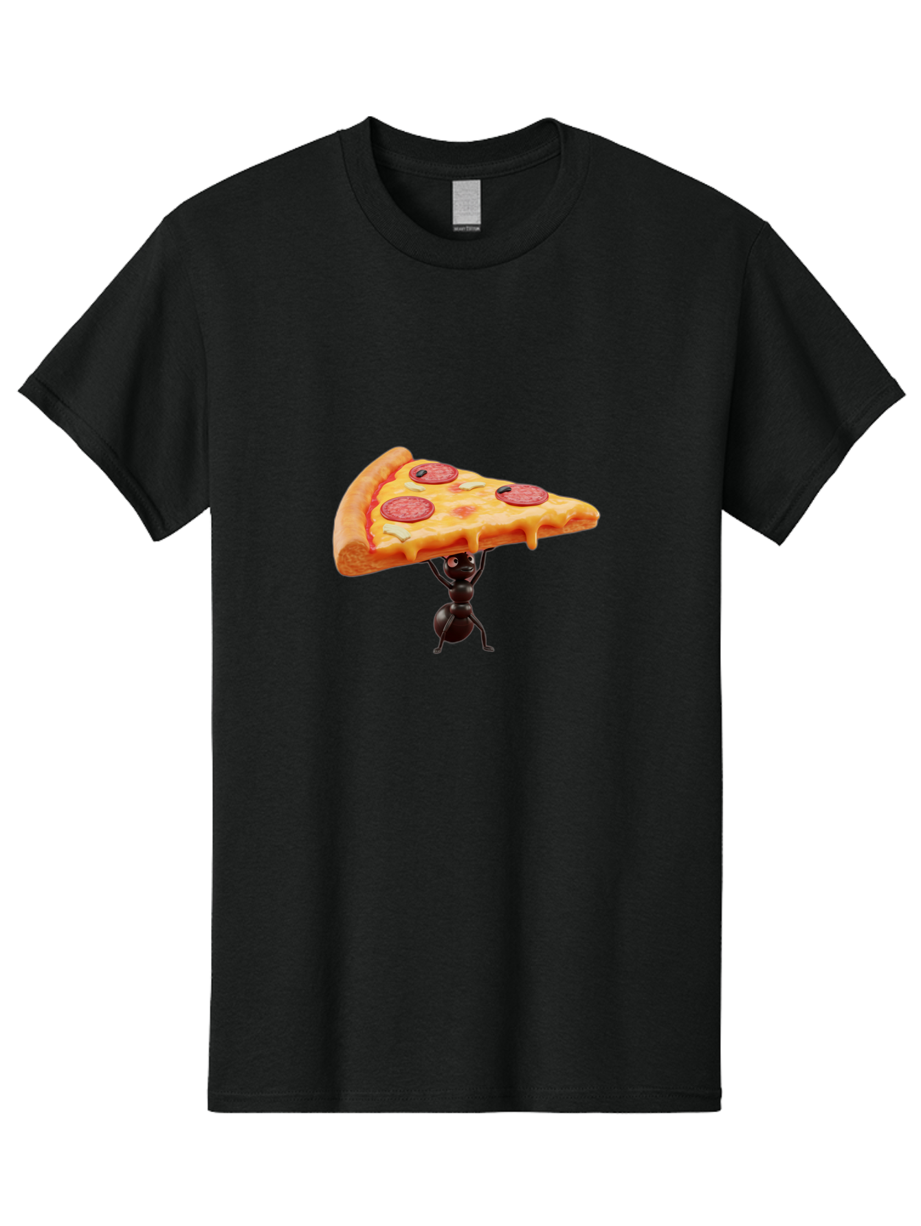 Ant-Lifting-Pizza-Slice Men'S Graphic Tee, 100% Cotton, Comfortable Casual Summer Wear, Machine Washable, Vintage Camera, Old Camera, Antique Camera, Black Camera, Classic Photography, Photography Equipment, Nostalgic Device, Film Camera, Bah447