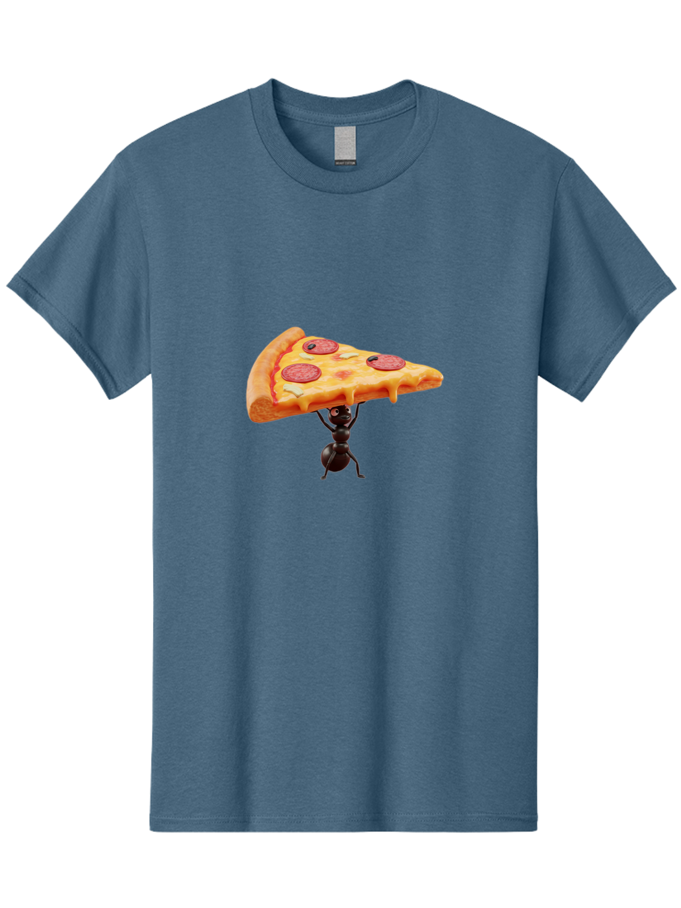 Ant-Lifting-Pizza-Slice Men'S Graphic Tee, 100% Cotton, Comfortable Casual Summer Wear, Machine Washable, Vintage Camera, Old Camera, Antique Camera, Black Camera, Classic Photography, Photography Equipment, Nostalgic Device, Film Camera, Bah447