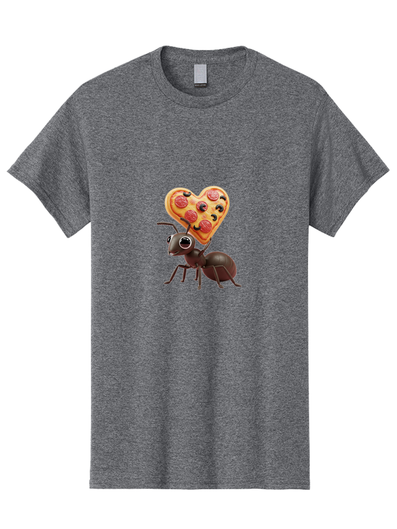 Ant-With-Heart-Shaped-Pizza Men'S Graphic Tee, 100% Cotton, Comfortable Casual Summer Wear, Machine Washable, Vintage Camera, Old Camera, Antique Camera, Black Camera, Classic Photography, Photography Equipment, Nostalgic Device, Film Camera, Bah449
