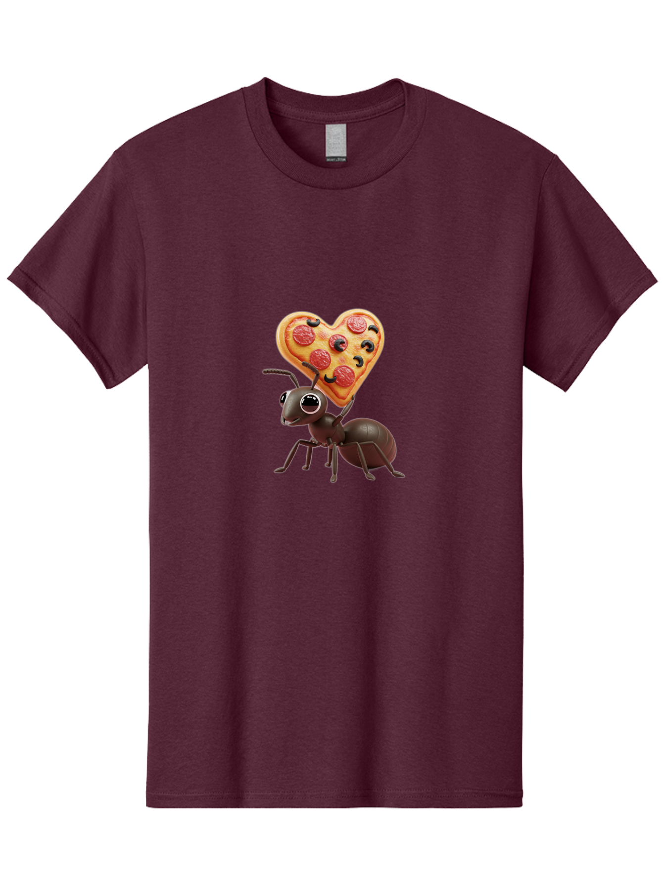Ant-With-Heart-Shaped-Pizza Men'S Graphic Tee, 100% Cotton, Comfortable Casual Summer Wear, Machine Washable, Vintage Camera, Old Camera, Antique Camera, Black Camera, Classic Photography, Photography Equipment, Nostalgic Device, Film Camera, Bah449