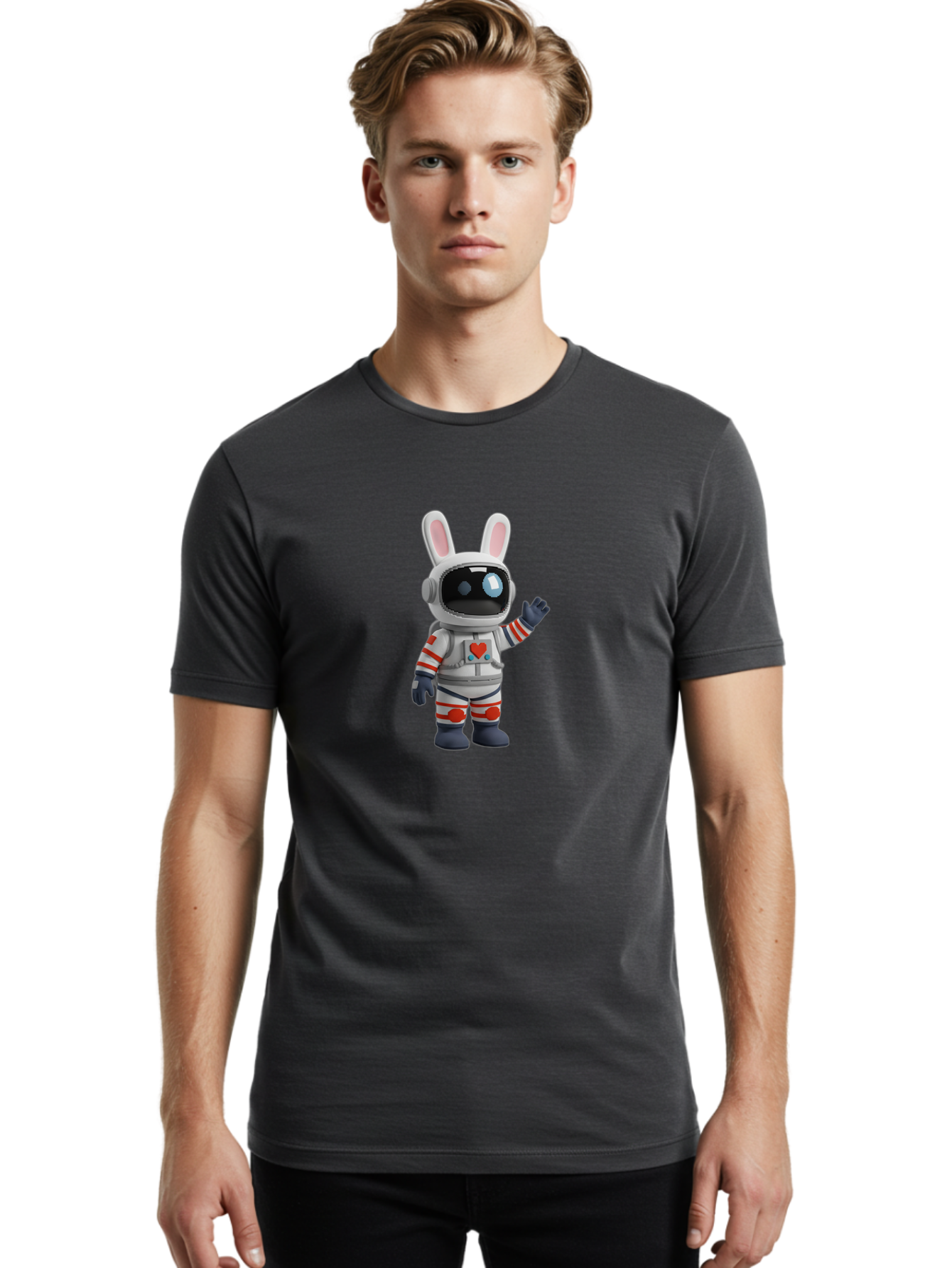 Astronaut-Bunny-2 Men'S Graphic Tee, 100% Cotton, Comfortable Casual Summer Wear, Machine Washable, Vintage Camera, Old Camera, Antique Camera, Black Camera, Classic Photography, Photography Equipment, Nostalgic Device, Film Camera, Camera Art Bah461
