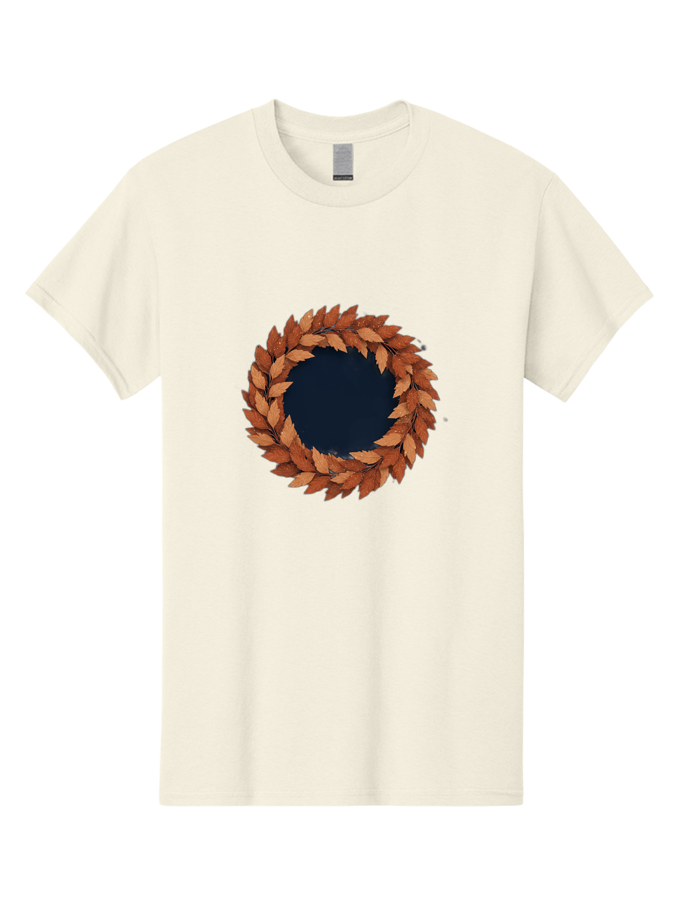 Autumn-Leaves-Wreath Men'S Graphic Tee, 100% Cotton, Comfortable Casual Summer Wear, Machine Washable, Vintage Camera, Old Camera, Antique Camera, Black Camera, Classic Photography, Photography Equipment, Nostalgic Device, Film Camera, Bah505