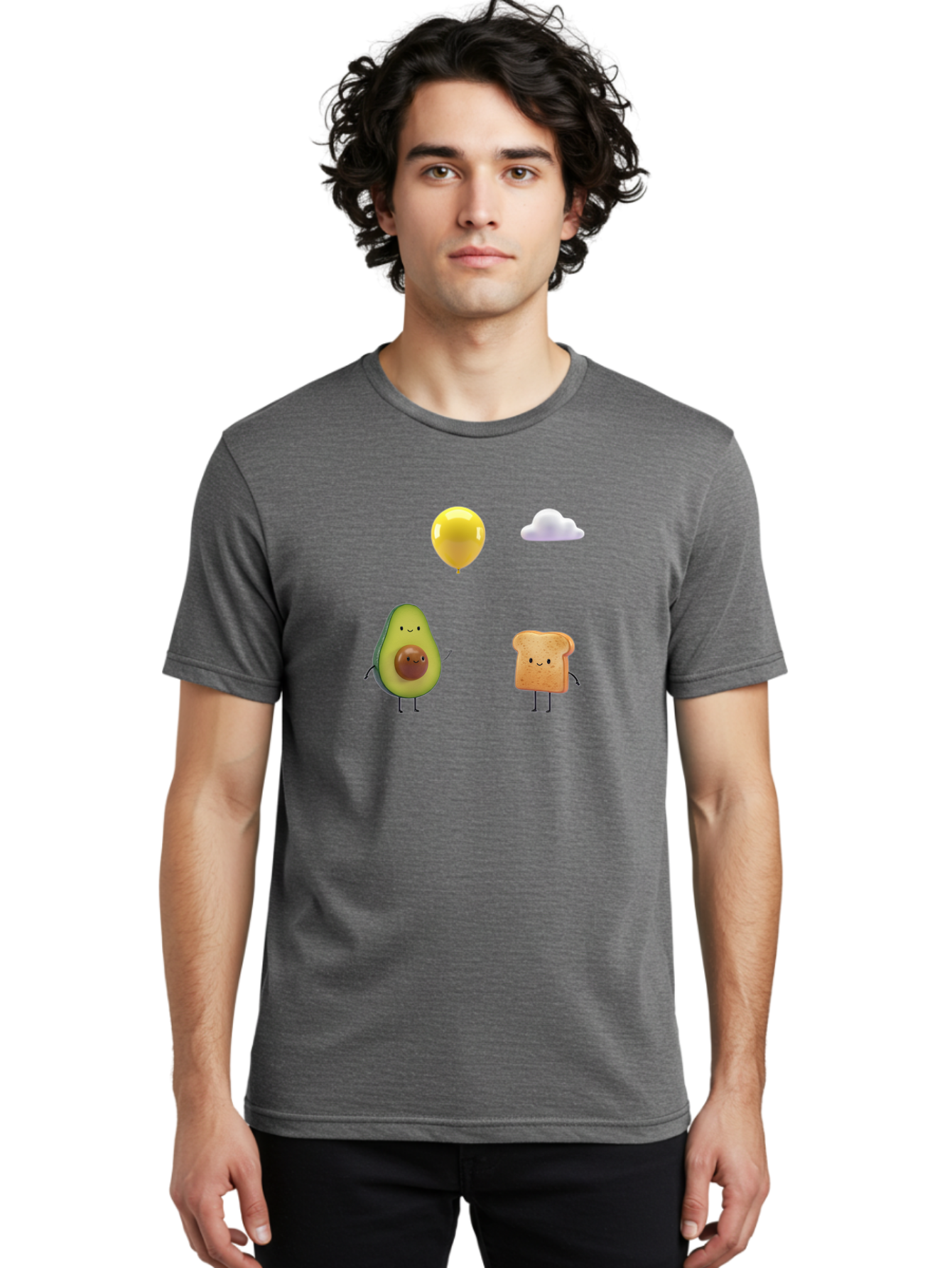 Avocado-Toast-Characters-1 Men'S Graphic Tee, 100% Cotton, Comfortable Casual Summer Wear, Machine Washable, Vintage Camera, Old Camera, Antique Camera, Black Camera, Classic Photography, Photography Equipment, Nostalgic Device, Film Camera, Bah531