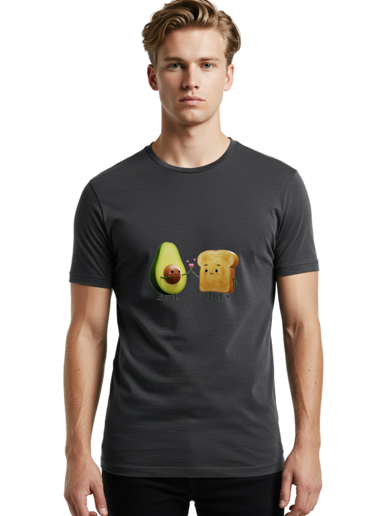 Avocado-Toast-Couple-2 Men'S Graphic Tee, 100% Cotton, Comfortable Casual Summer Wear, Machine Washable, Vintage Camera, Old Camera, Antique Camera, Black Camera, Classic Photography, Photography Equipment, Nostalgic Device, Film Camera, Bah534