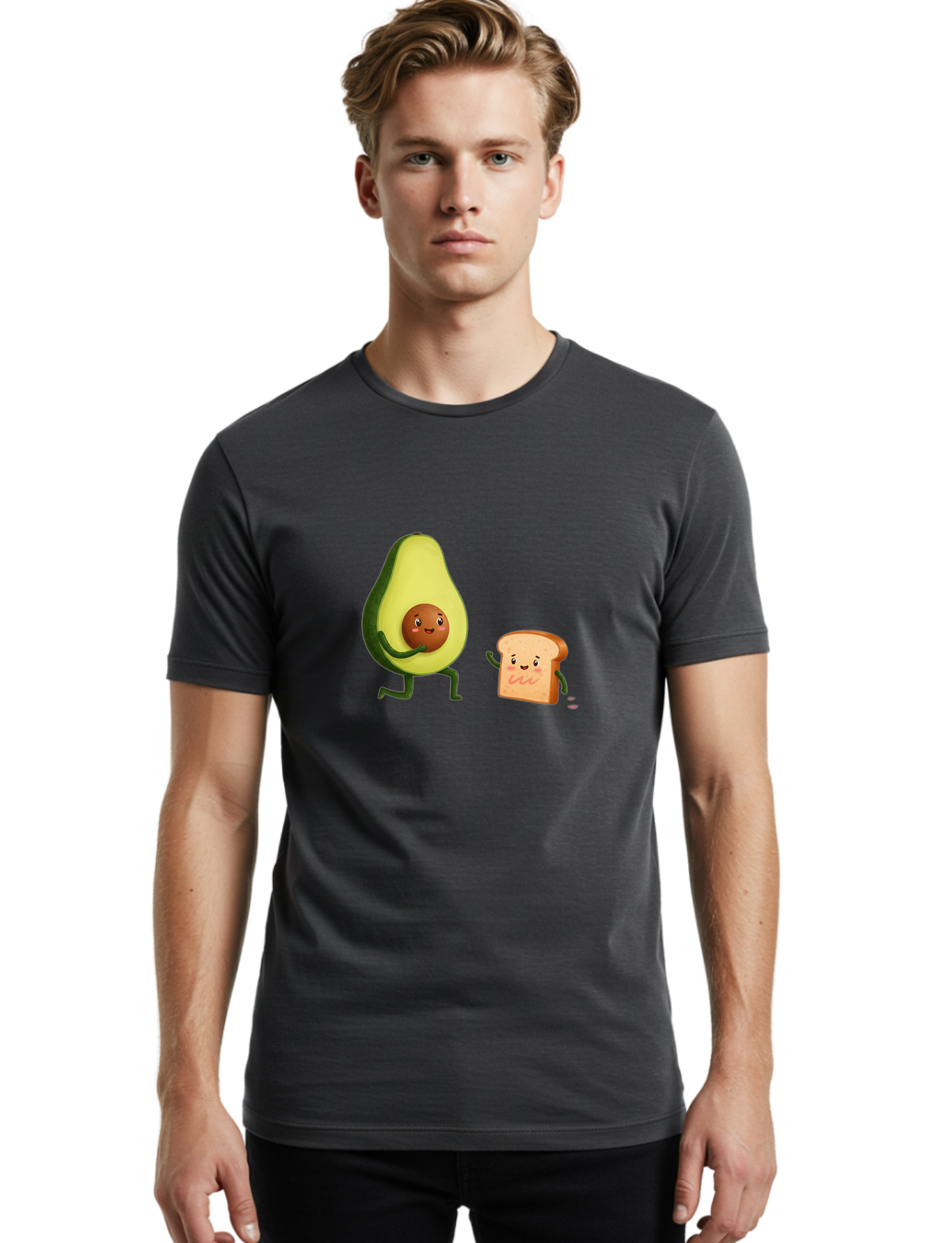 Avocado-Toast-Friends-1 Men'S Graphic Tee, 100% Cotton, Comfortable Casual Summer Wear, Machine Washable, Vintage Camera, Old Camera, Antique Camera, Black Camera, Classic Photography, Photography Equipment, Nostalgic Device, Film Camera, Bah539