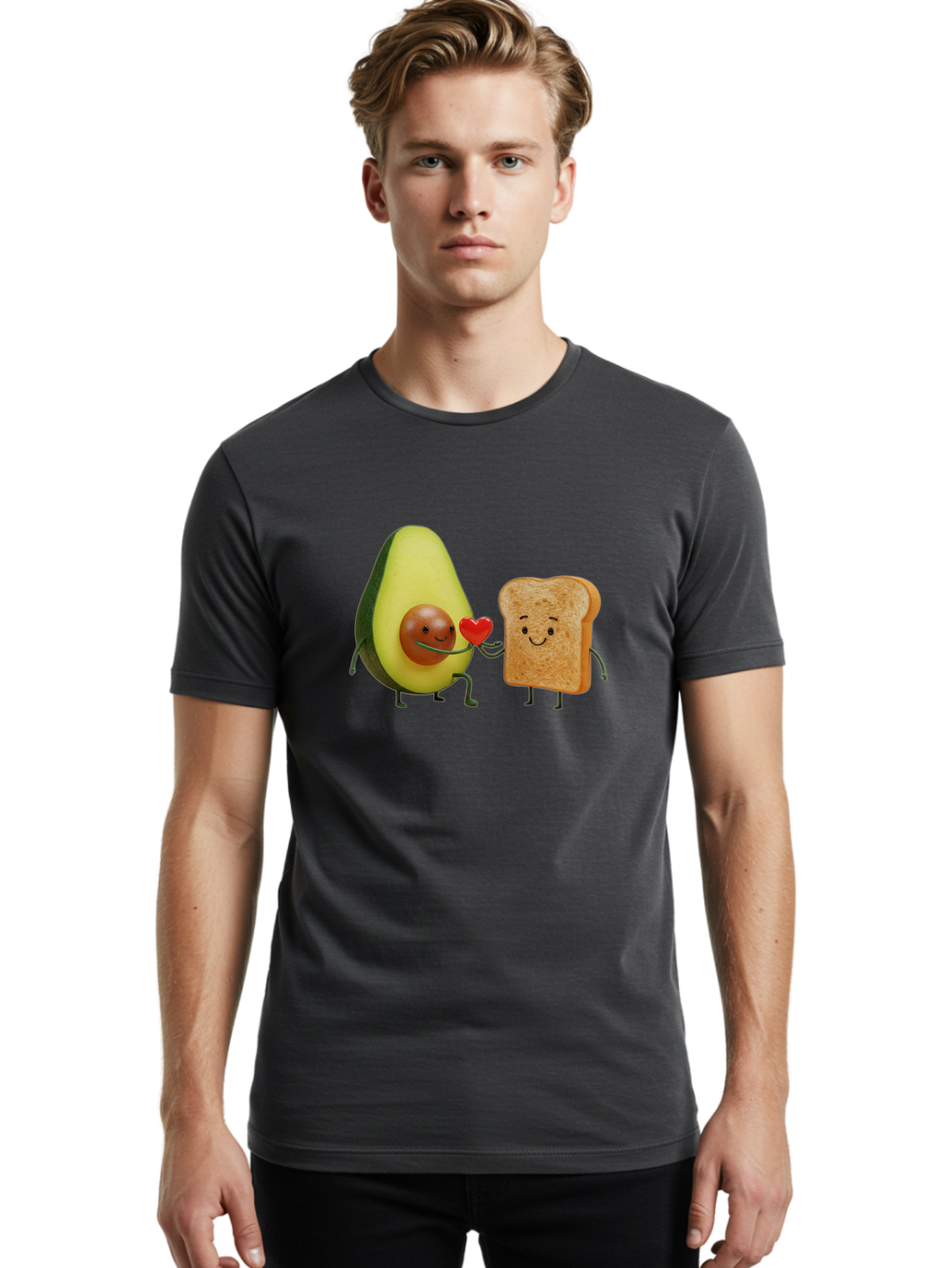 Avocado-Toast-Love-1 Men'S Graphic Tee, 100% Cotton, Comfortable Casual Summer Wear, Machine Washable, Vintage Camera, Old Camera, Antique Camera, Black Camera, Classic Photography, Photography Equipment, Nostalgic Device, Film Camera, Bah541