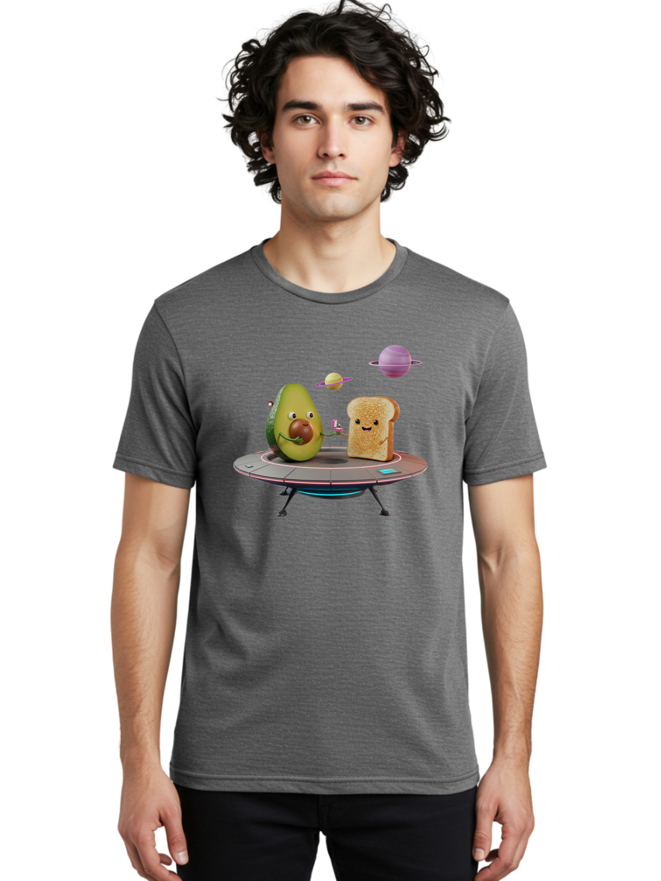 Avocado-Toast-Spacecraft Men'S Graphic Tee, 100% Cotton, Comfortable Casual Summer Wear, Machine Washable, Vintage Camera, Old Camera, Antique Camera, Black Camera, Classic Photography, Photography Equipment, Nostalgic Device, Film Camera, Bah546