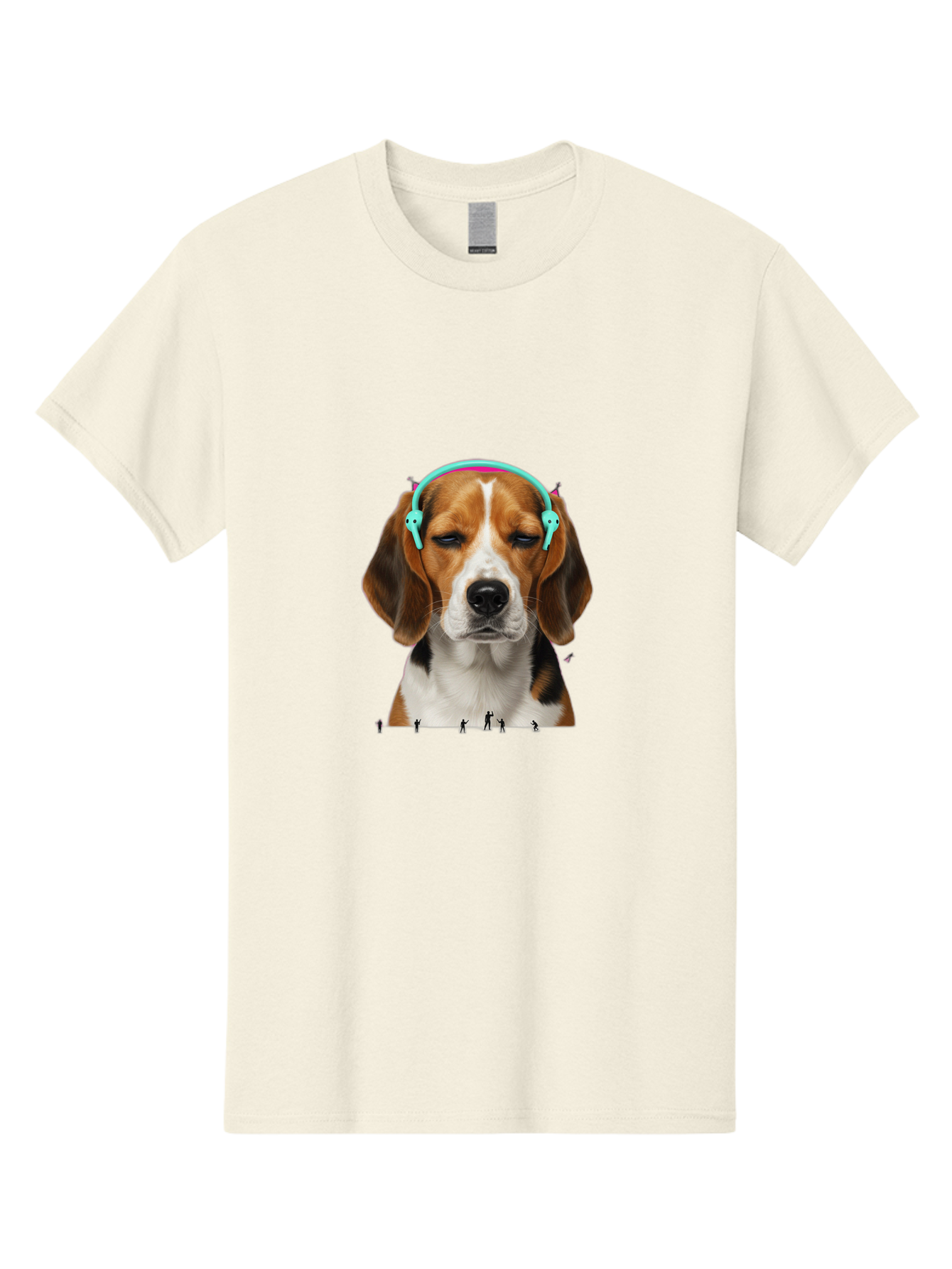 Beagle-Headphones Men'S Graphic Tee, 100% Cotton, Comfortable Casual Summer Wear, Machine Washable, Vintage Camera, Old Camera, Antique Camera, Black Camera, Classic Photography, Photography Equipment, Nostalgic Device, Film Camera, Camera Art Bah566