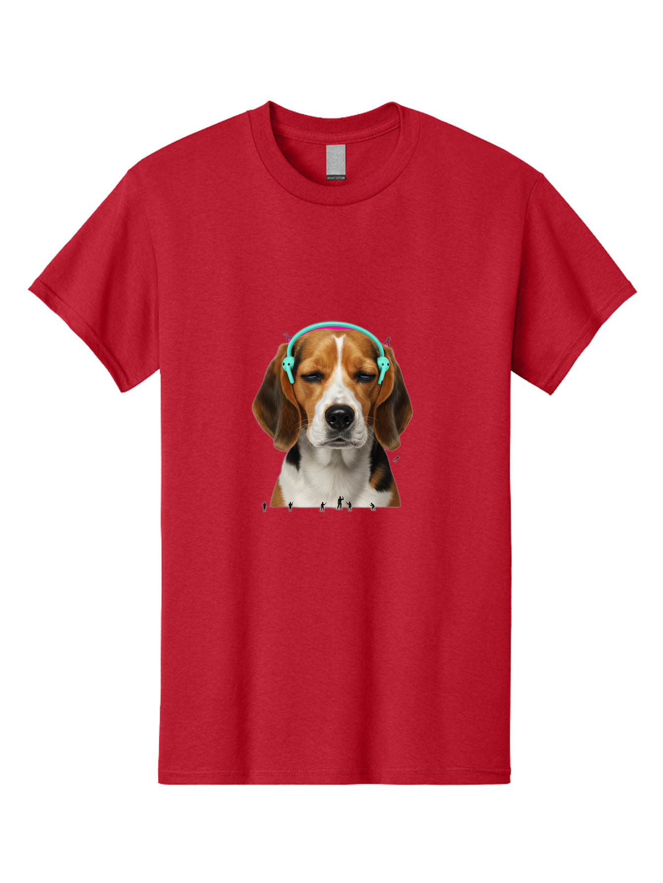Beagle-Headphones Men'S Graphic Tee, 100% Cotton, Comfortable Casual Summer Wear, Machine Washable, Vintage Camera, Old Camera, Antique Camera, Black Camera, Classic Photography, Photography Equipment, Nostalgic Device, Film Camera, Camera Art Bah566