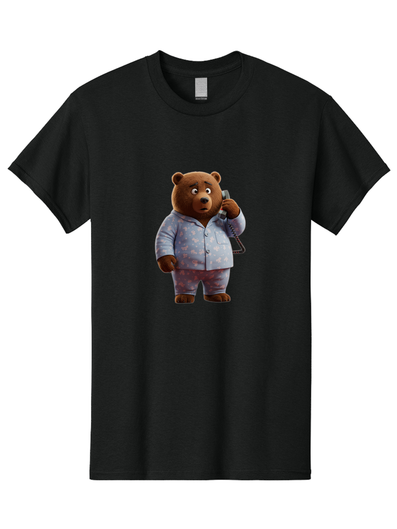 Bear-On-Phone Men'S Graphic Tee, 100% Cotton, Comfortable Casual Summer Wear, Machine Washable, Vintage Camera, Old Camera, Antique Camera, Black Camera, Classic Photography, Photography Equipment, Nostalgic Device, Film Camera, Camera Art Bah586