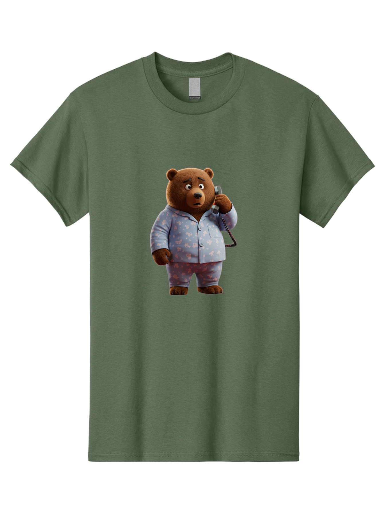 Bear-On-Phone Men'S Graphic Tee, 100% Cotton, Comfortable Casual Summer Wear, Machine Washable, Vintage Camera, Old Camera, Antique Camera, Black Camera, Classic Photography, Photography Equipment, Nostalgic Device, Film Camera, Camera Art Bah586