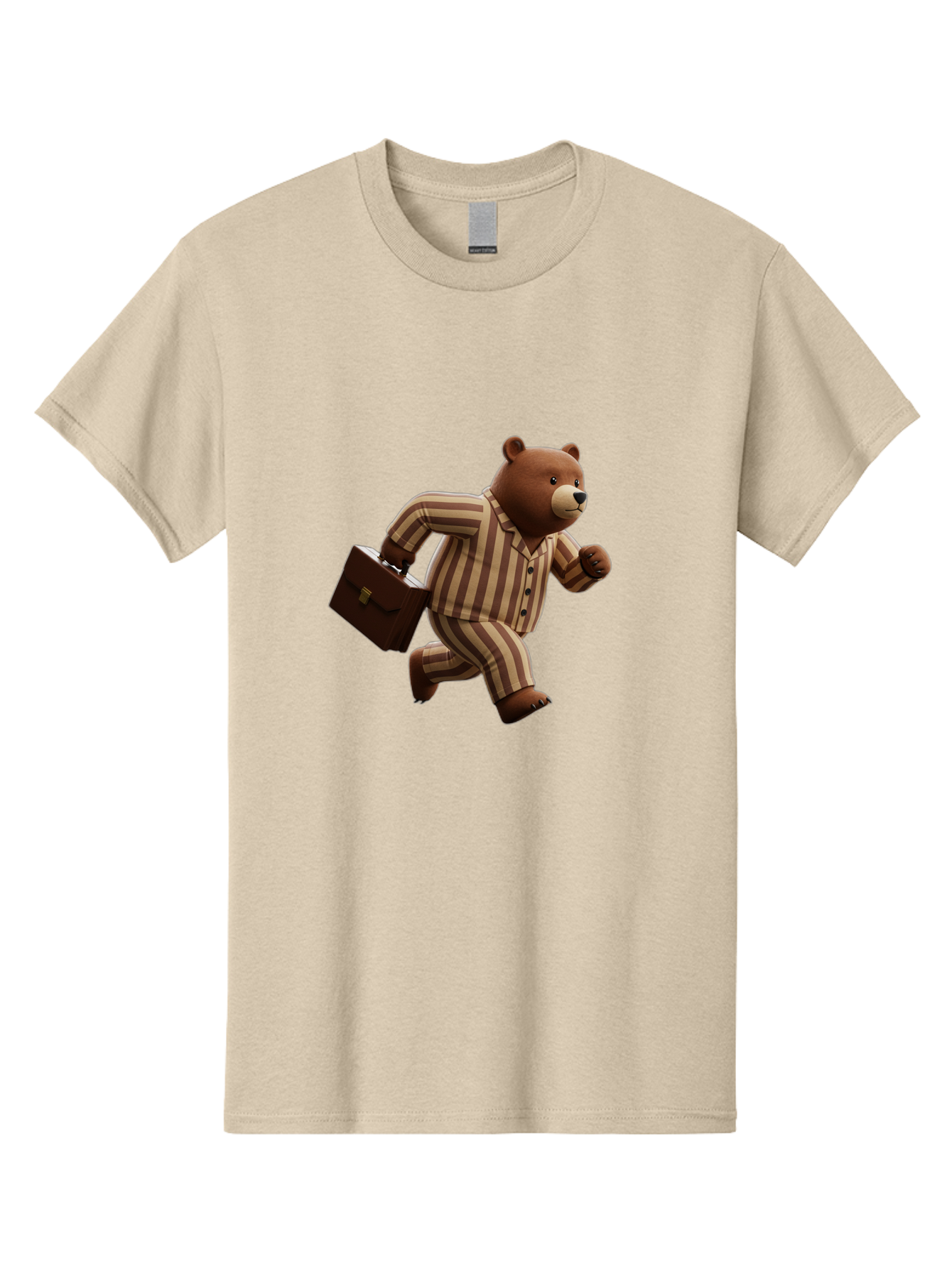 Bear-Running-With-Briefcase Men'S Graphic Tee, 100% Cotton, Comfortable Casual Summer Wear, Machine Washable, Vintage Camera, Old Camera, Antique Camera, Black Camera, Classic Photography, Photography Equipment, Nostalgic Device, Film Camera, Bah587