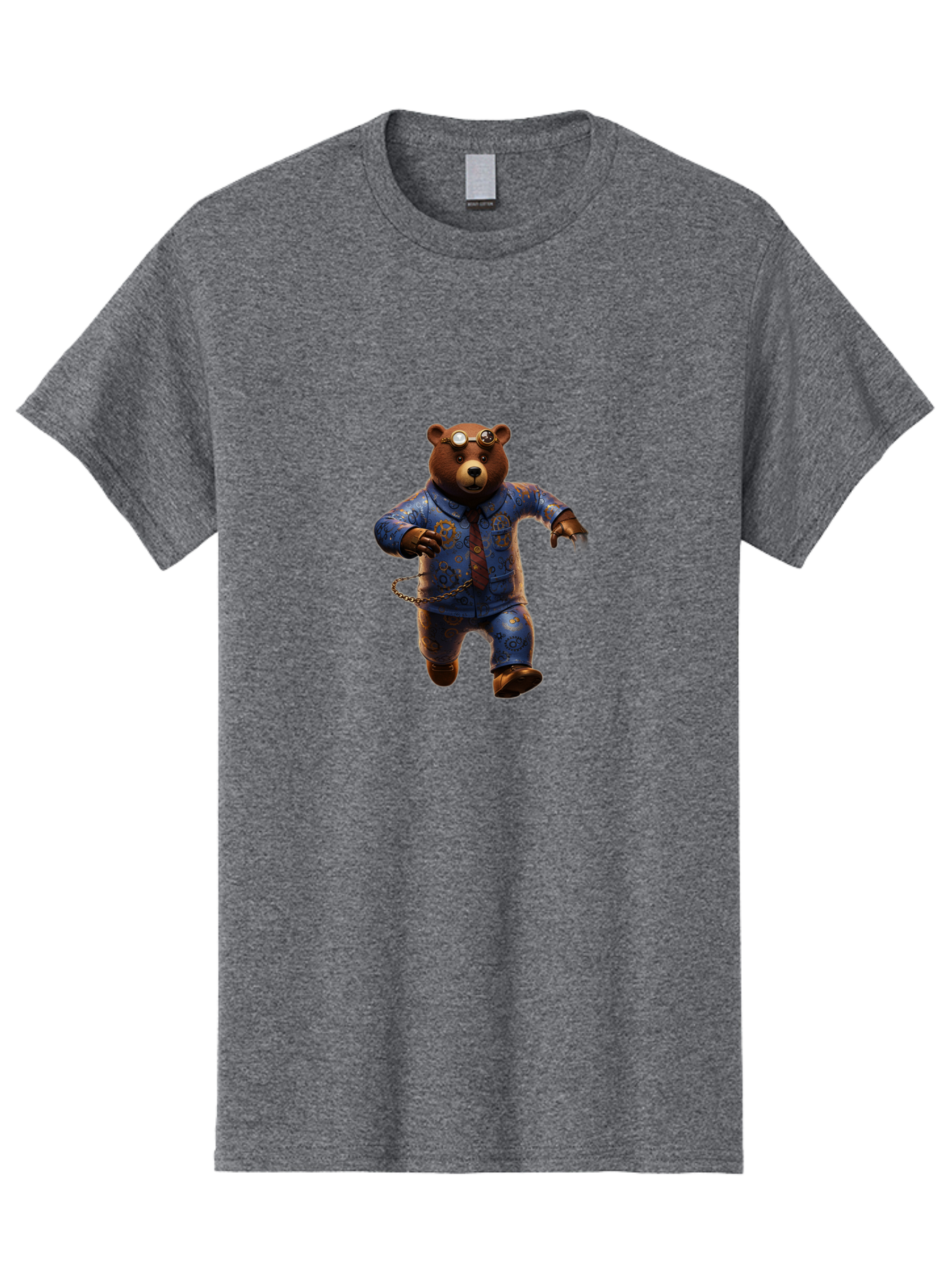 Bear-Steampunk Men'S Graphic Tee, 100% Cotton, Comfortable Casual Summer Wear, Machine Washable, Vintage Camera, Old Camera, Antique Camera, Black Camera, Classic Photography, Photography Equipment, Nostalgic Device, Film Camera, Camera Art Bah588