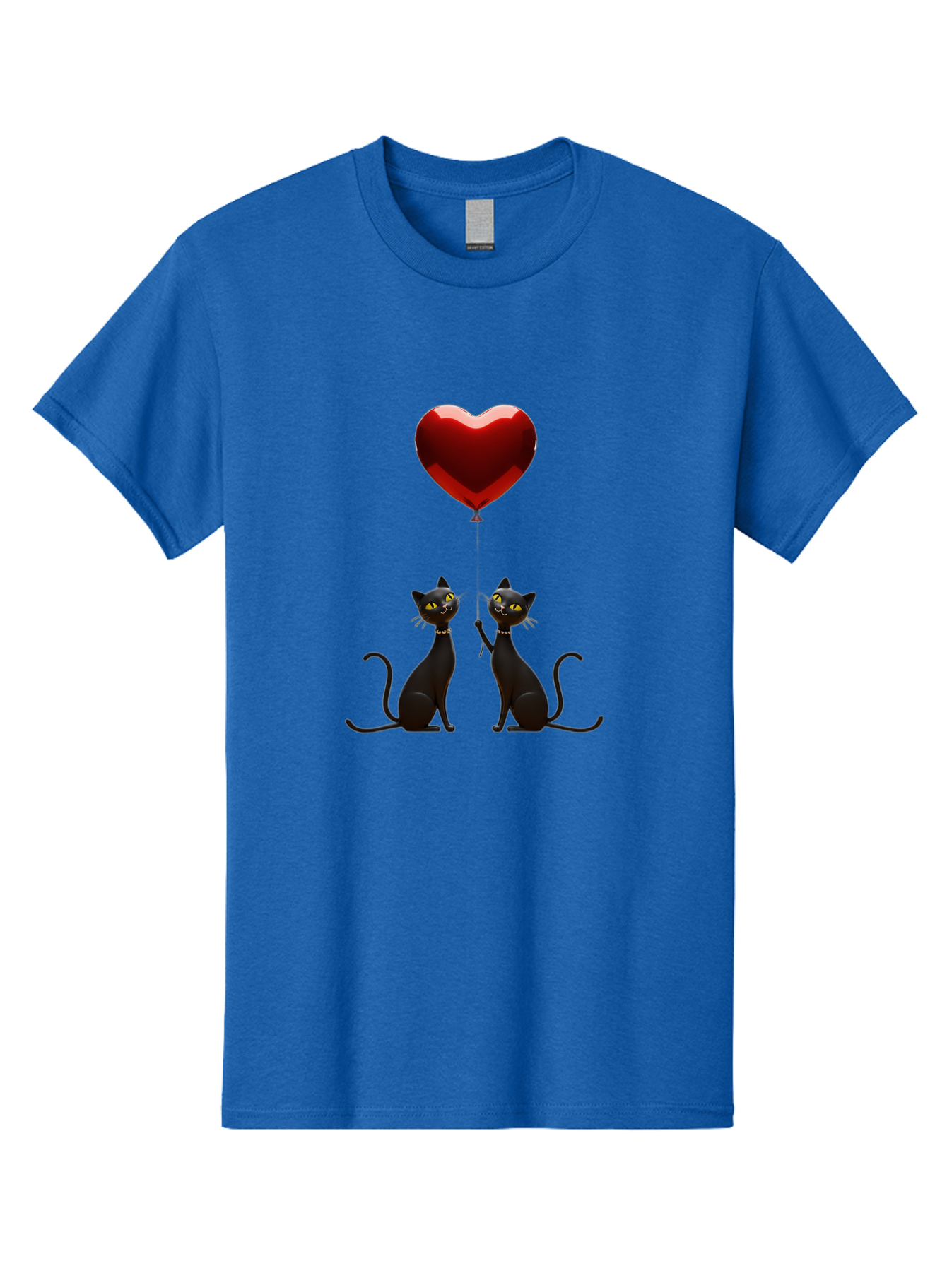 Black-Cats-And-Heart-Balloon Men'S Graphic Tee, 100% Cotton, Comfortable Casual Summer Wear, Machine Washable, Vintage Camera, Old Camera, Antique Camera, Black Camera, Classic Photography, Photography Equipment, Nostalgic Device, Film Camera, Bah594