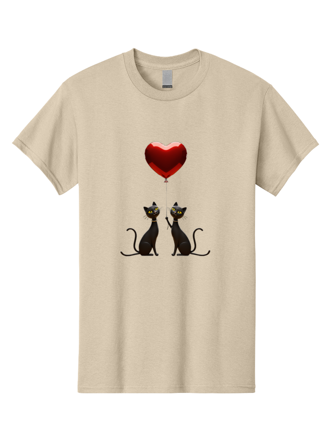 Black-Cats-And-Heart-Balloon Men'S Graphic Tee, 100% Cotton, Comfortable Casual Summer Wear, Machine Washable, Vintage Camera, Old Camera, Antique Camera, Black Camera, Classic Photography, Photography Equipment, Nostalgic Device, Film Camera, Bah594