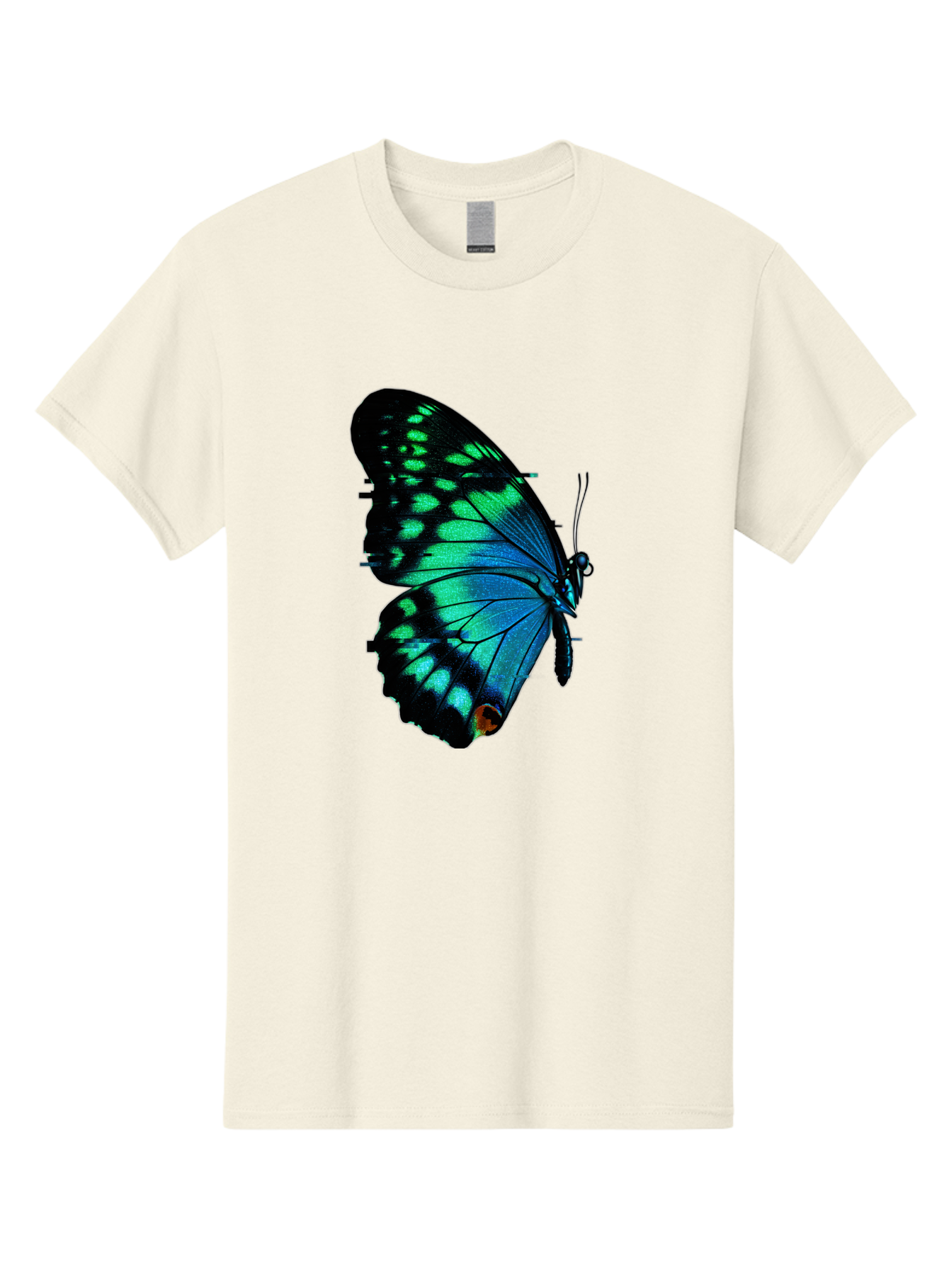 Blue-Butterfly-2 Men'S Graphic Tee, 100% Cotton, Comfortable Casual Summer Wear, Machine Washable, Vintage Camera, Old Camera, Antique Camera, Black Camera, Classic Photography, Photography Equipment, Nostalgic Device, Film Camera, Camera Art Bah597