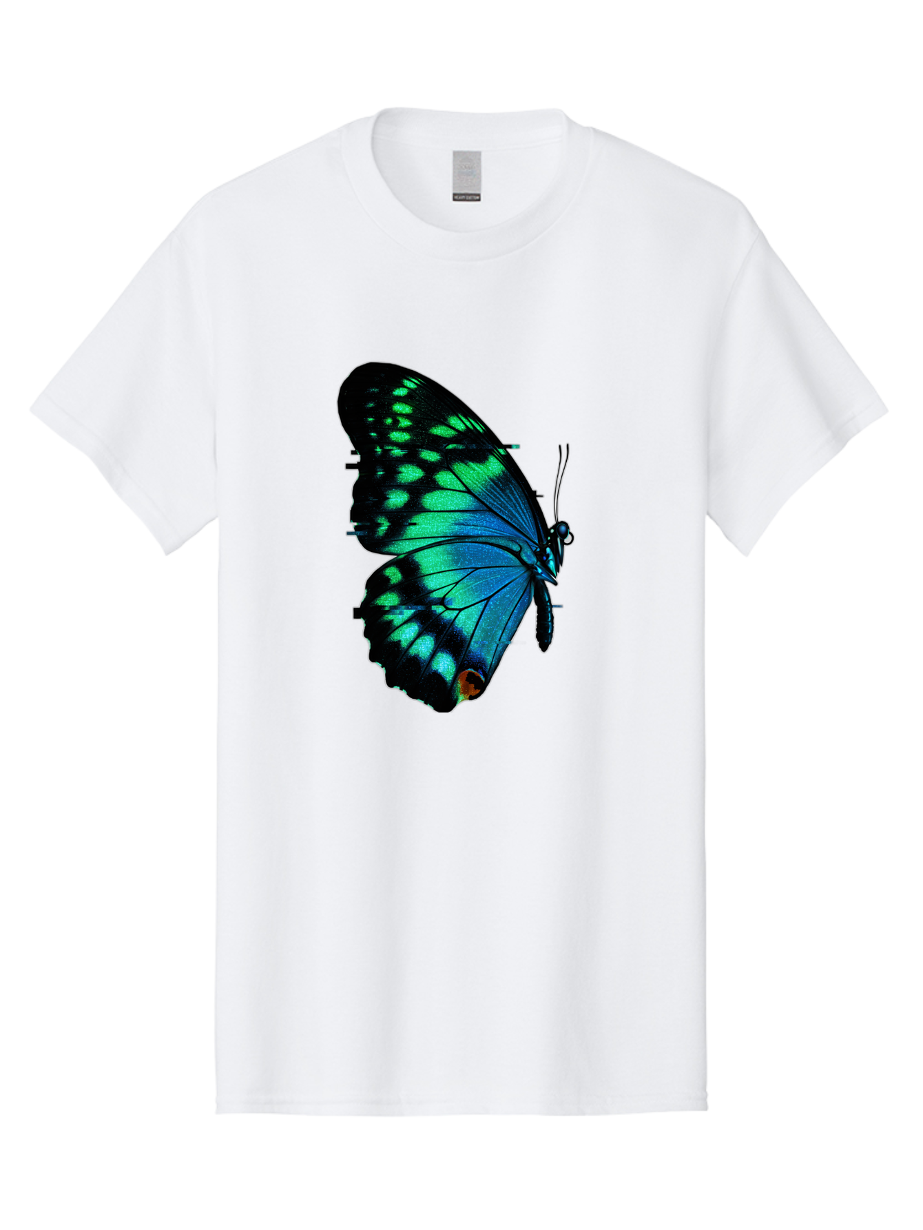 Blue-Butterfly-2 Men'S Graphic Tee, 100% Cotton, Comfortable Casual Summer Wear, Machine Washable, Vintage Camera, Old Camera, Antique Camera, Black Camera, Classic Photography, Photography Equipment, Nostalgic Device, Film Camera, Camera Art Bah597
