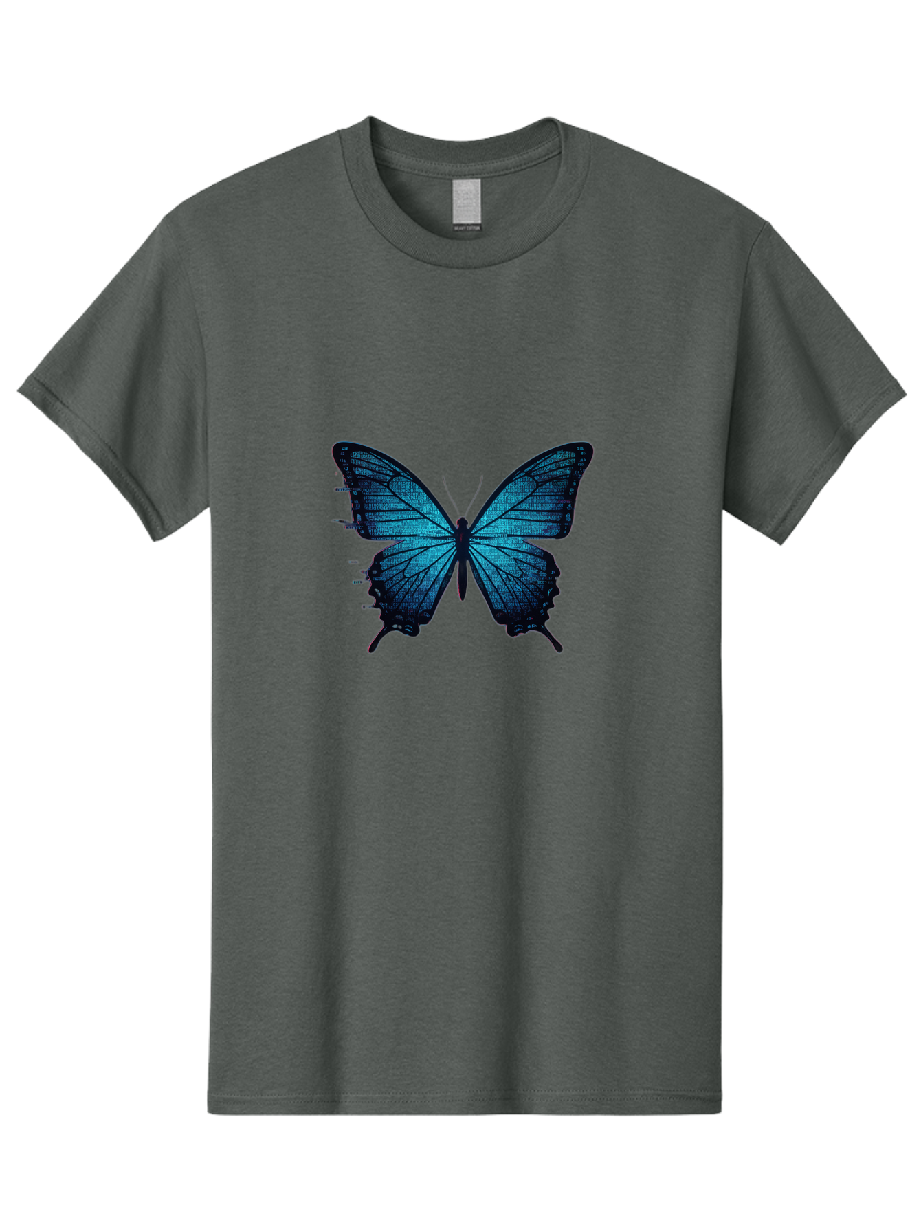 Blue-Butterfly-4 Men'S Graphic Tee, 100% Cotton, Comfortable Casual Summer Wear, Machine Washable, Vintage Camera, Old Camera, Antique Camera, Black Camera, Classic Photography, Photography Equipment, Nostalgic Device, Film Camera, Camera Art Bah599