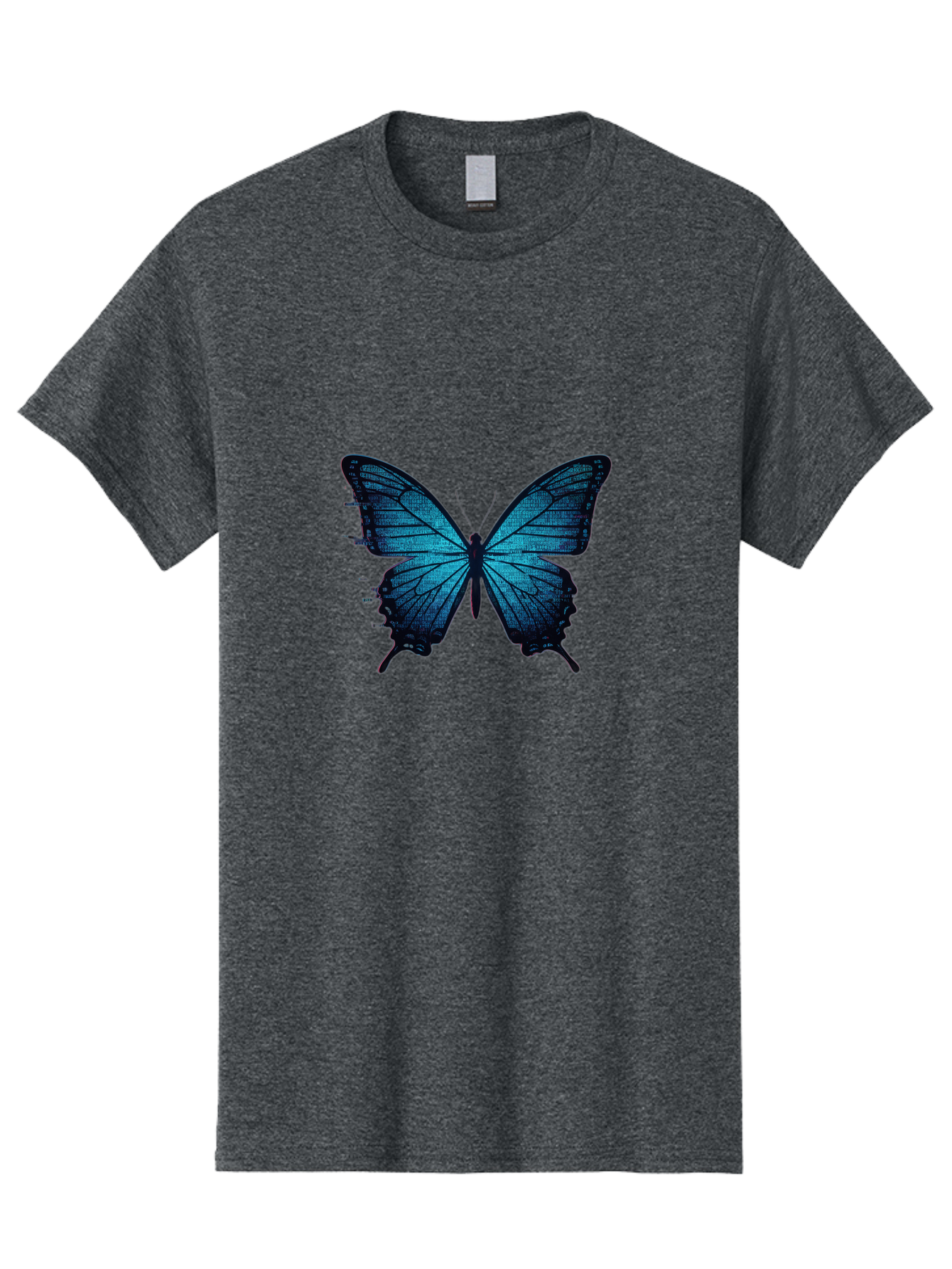 Blue-Butterfly-4 Men'S Graphic Tee, 100% Cotton, Comfortable Casual Summer Wear, Machine Washable, Vintage Camera, Old Camera, Antique Camera, Black Camera, Classic Photography, Photography Equipment, Nostalgic Device, Film Camera, Camera Art Bah599