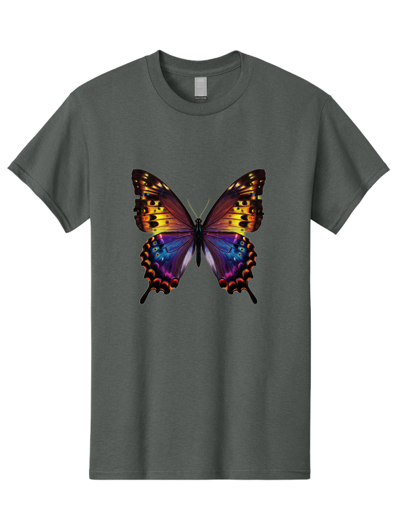 Blue-Morpho-Butterfly Men'S Graphic Tee, 100% Cotton, Comfortable Casual Summer Wear, Machine Washable, Vintage Camera, Old Camera, Antique Camera, Black Camera, Classic Photography, Photography Equipment, Nostalgic Device, Film Camera, Bah603