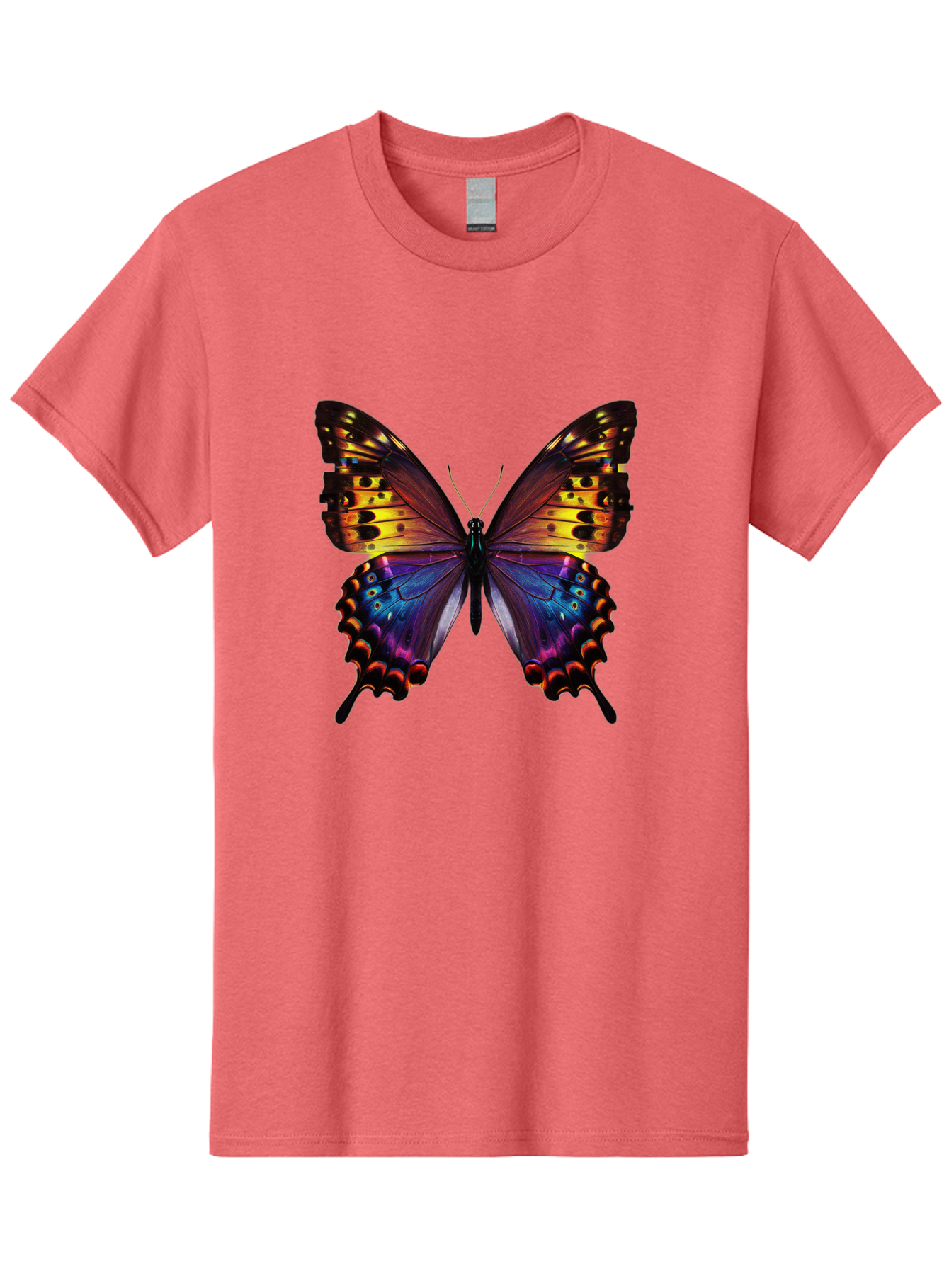 Blue-Morpho-Butterfly Men'S Graphic Tee, 100% Cotton, Comfortable Casual Summer Wear, Machine Washable, Vintage Camera, Old Camera, Antique Camera, Black Camera, Classic Photography, Photography Equipment, Nostalgic Device, Film Camera, Bah603