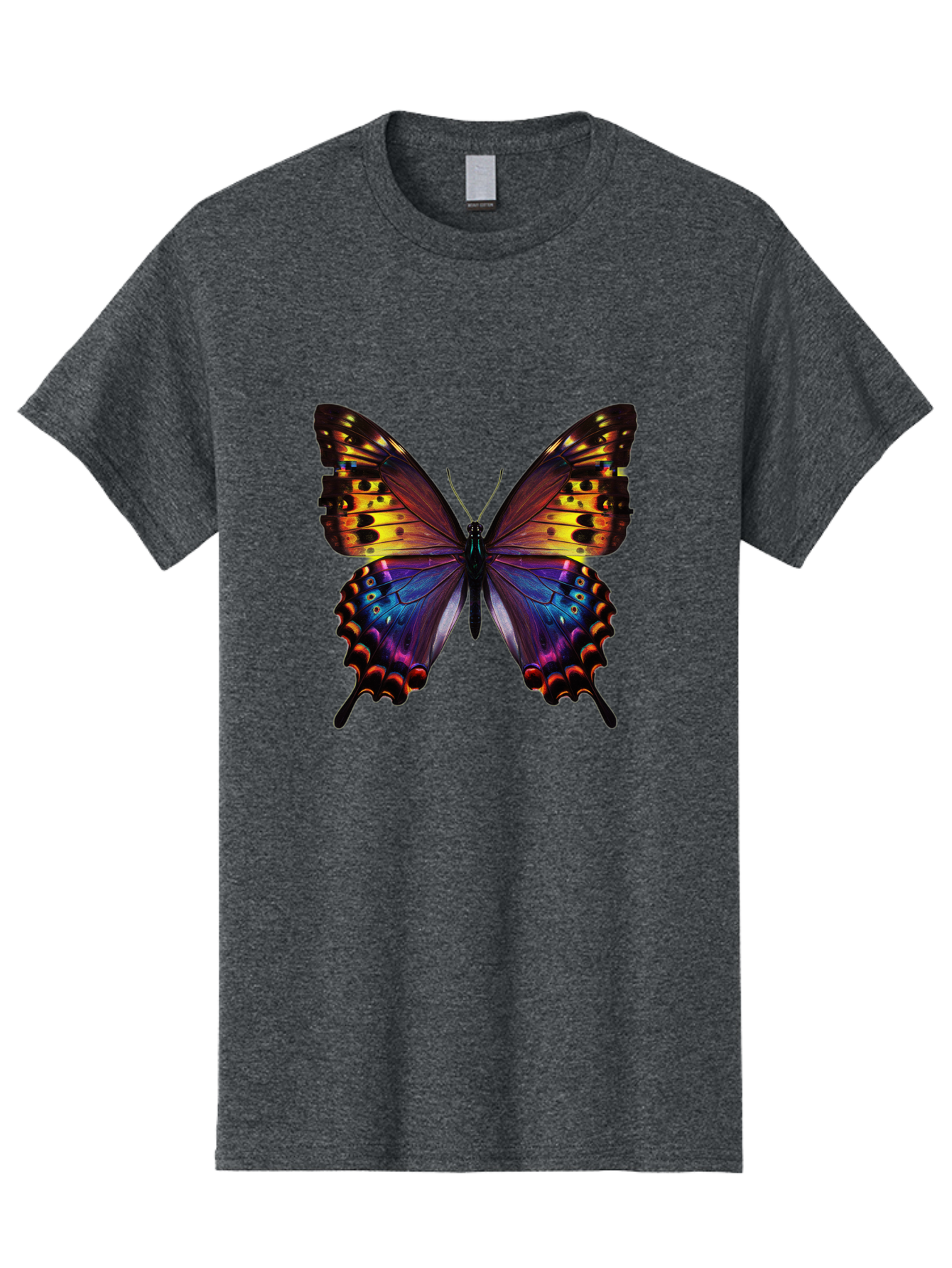 Blue-Morpho-Butterfly Men'S Graphic Tee, 100% Cotton, Comfortable Casual Summer Wear, Machine Washable, Vintage Camera, Old Camera, Antique Camera, Black Camera, Classic Photography, Photography Equipment, Nostalgic Device, Film Camera, Bah603