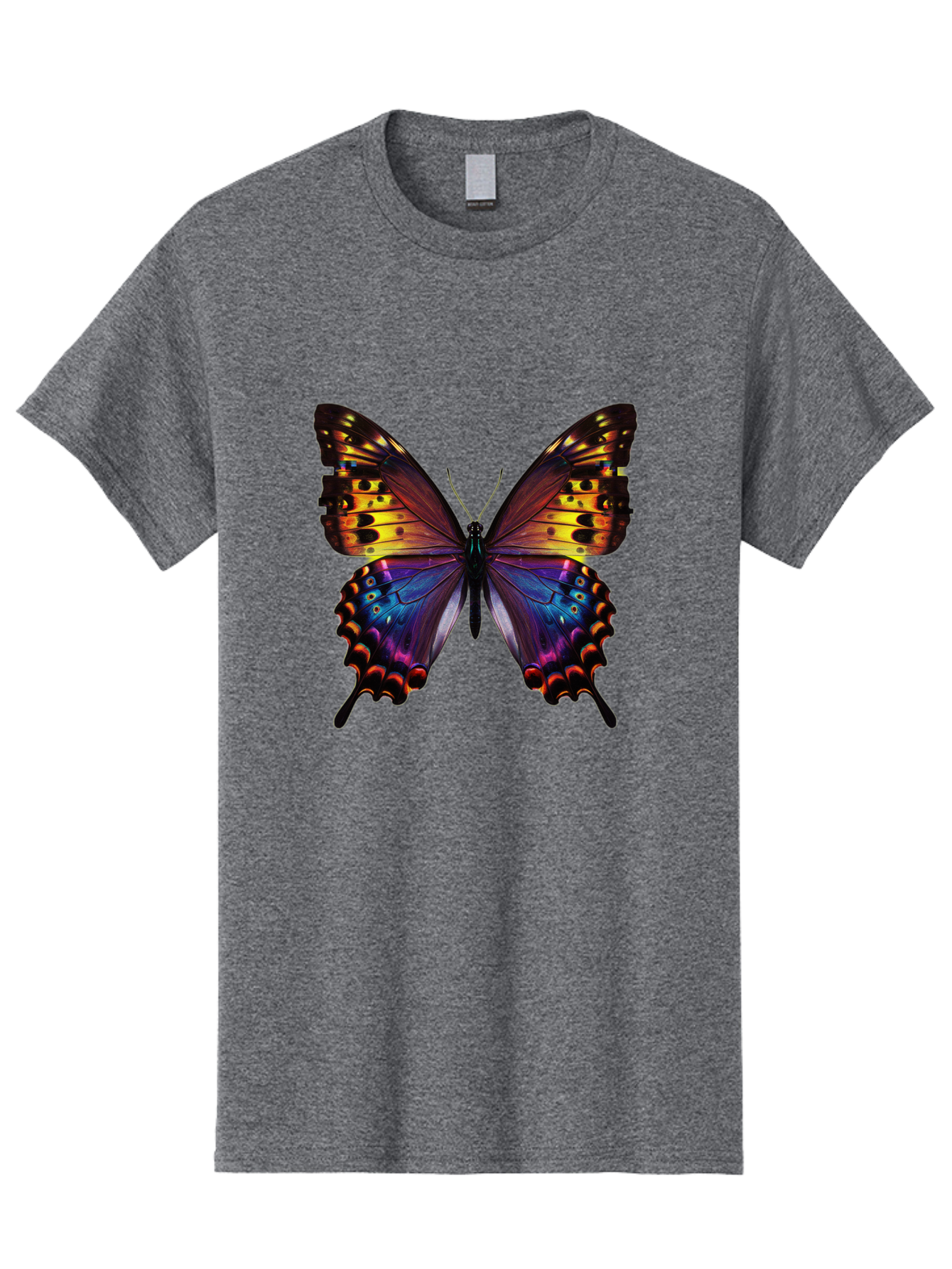 Blue-Morpho-Butterfly Men'S Graphic Tee, 100% Cotton, Comfortable Casual Summer Wear, Machine Washable, Vintage Camera, Old Camera, Antique Camera, Black Camera, Classic Photography, Photography Equipment, Nostalgic Device, Film Camera, Bah603