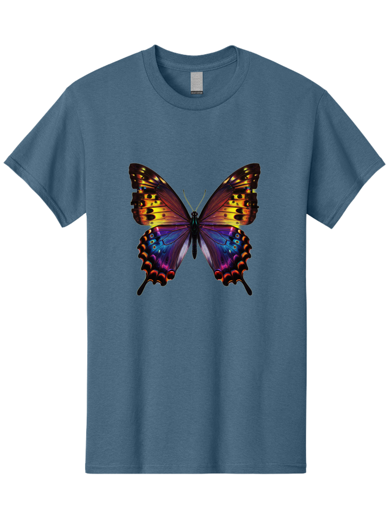 Blue-Morpho-Butterfly Men'S Graphic Tee, 100% Cotton, Comfortable Casual Summer Wear, Machine Washable, Vintage Camera, Old Camera, Antique Camera, Black Camera, Classic Photography, Photography Equipment, Nostalgic Device, Film Camera, Bah603