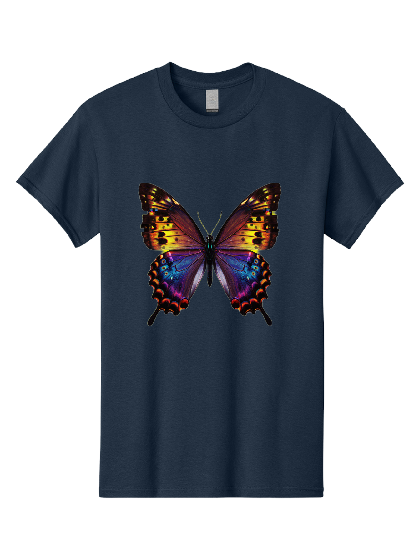 Blue-Morpho-Butterfly Men'S Graphic Tee, 100% Cotton, Comfortable Casual Summer Wear, Machine Washable, Vintage Camera, Old Camera, Antique Camera, Black Camera, Classic Photography, Photography Equipment, Nostalgic Device, Film Camera, Bah603