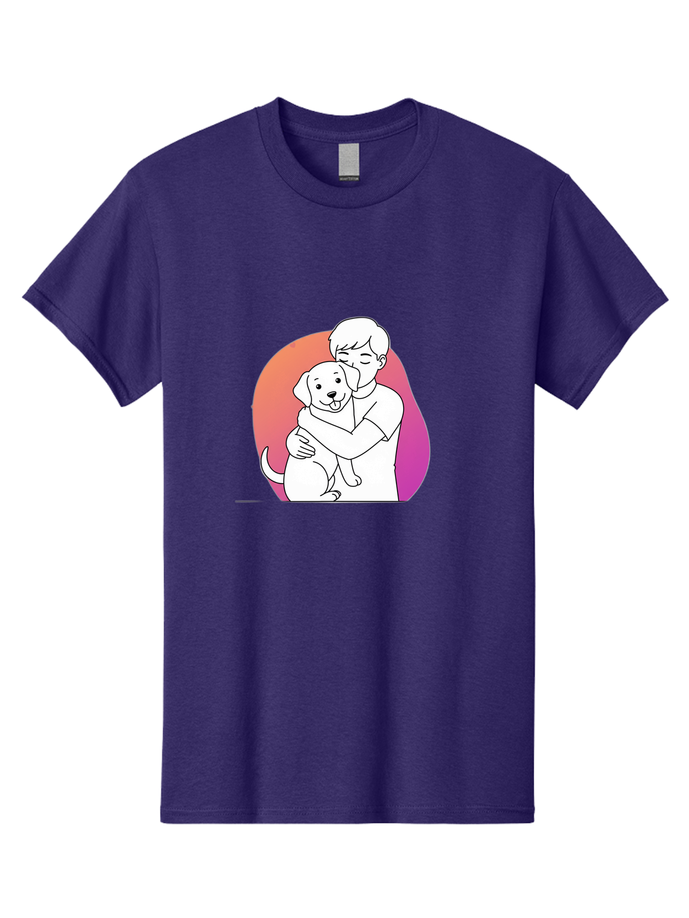 Boy-Hugging-Dog-1 Men'S Graphic Tee, 100% Cotton, Comfortable Casual Summer Wear, Machine Washable, Vintage Camera, Old Camera, Antique Camera, Black Camera, Classic Photography, Photography Equipment, Nostalgic Device, Film Camera, Camera Art Bah604