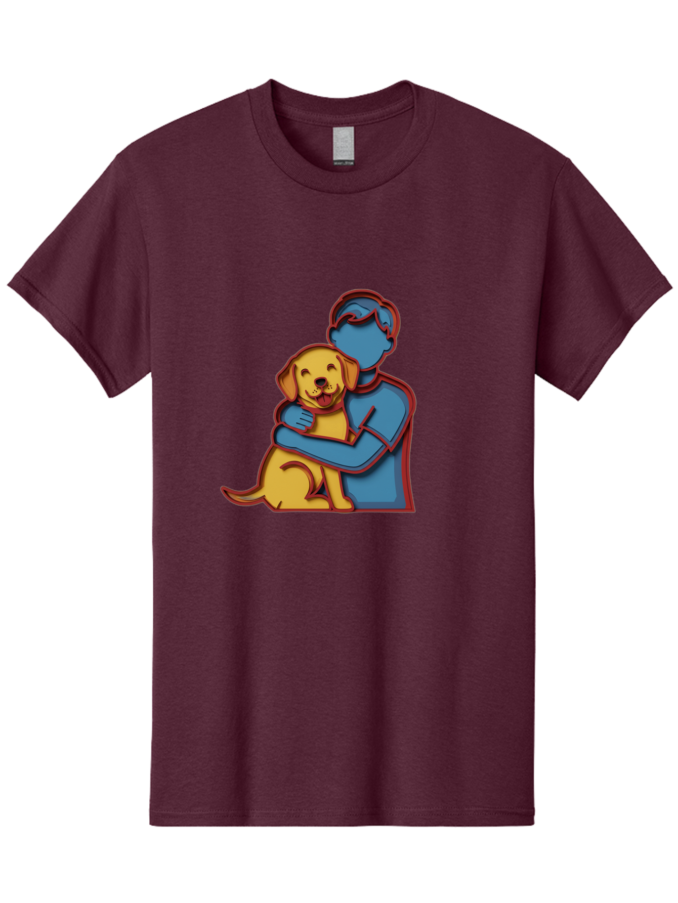 Boy-Hugging-Dog-3 Men'S Graphic Tee, 100% Cotton, Comfortable Casual Summer Wear, Machine Washable, Vintage Camera, Old Camera, Antique Camera, Black Camera, Classic Photography, Photography Equipment, Nostalgic Device, Film Camera, Camera Art Bah606
