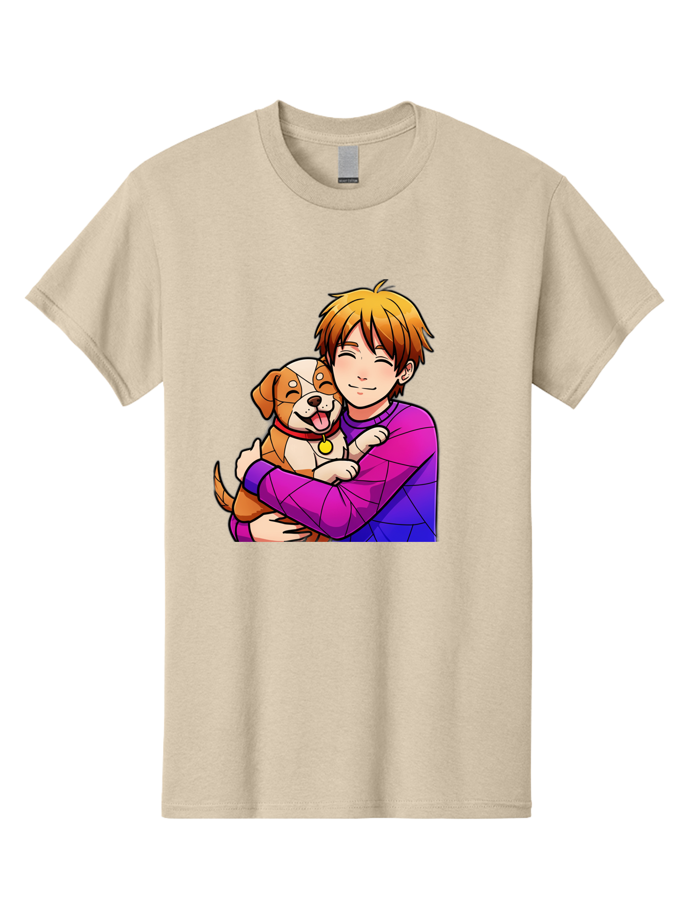 Boy-Hugging-Dog Men'S Graphic Tee, 100% Cotton, Comfortable Casual Summer Wear, Machine Washable, Vintage Camera, Old Camera, Antique Camera, Black Camera, Classic Photography, Photography Equipment, Nostalgic Device, Film Camera, Camera Art Bah607