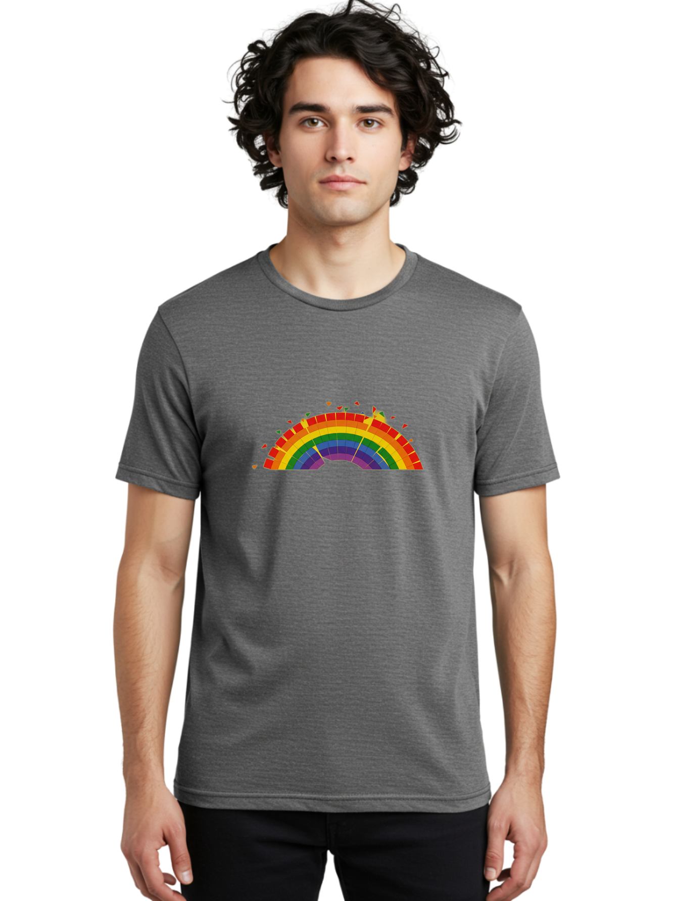 Broken-Rainbow Men'S Graphic Tee, 100% Cotton, Comfortable Casual Summer Wear, Machine Washable, Vintage Camera, Old Camera, Antique Camera, Black Camera, Classic Photography, Photography Equipment, Nostalgic Device, Film Camera, Camera Art Bah610